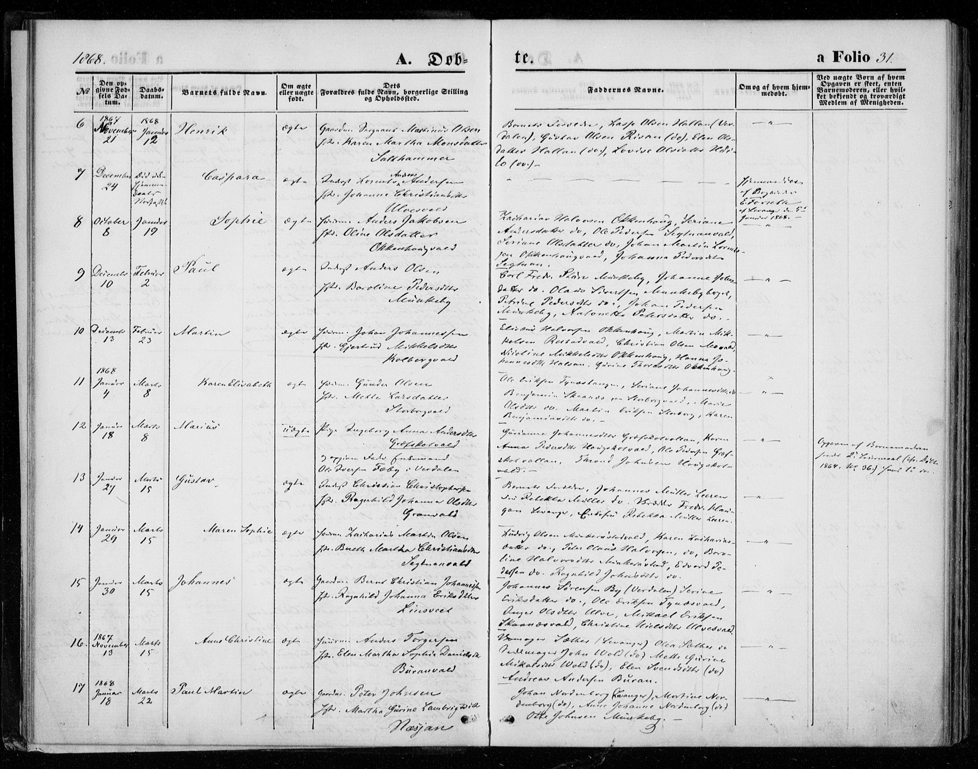 Ministerialprotokoller, klokkerbøker og fødselsregistre - Nord-Trøndelag, AV/SAT-A-1458/721/L0206: Parish register (official) no. 721A01, 1864-1874, p. 31