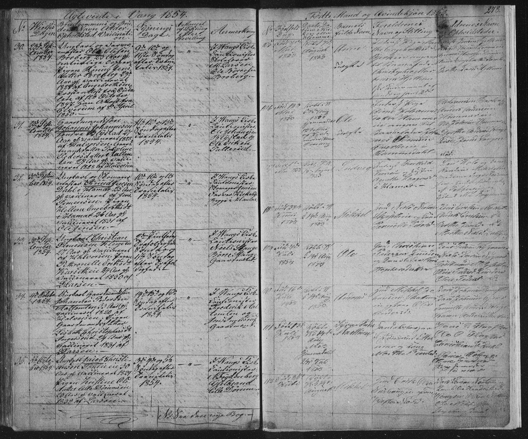 Vang prestekontor, Hedmark, AV/SAH-PREST-008/H/Ha/Hab/L0008: Parish register (copy) no. 8, 1832-1854, p. 278