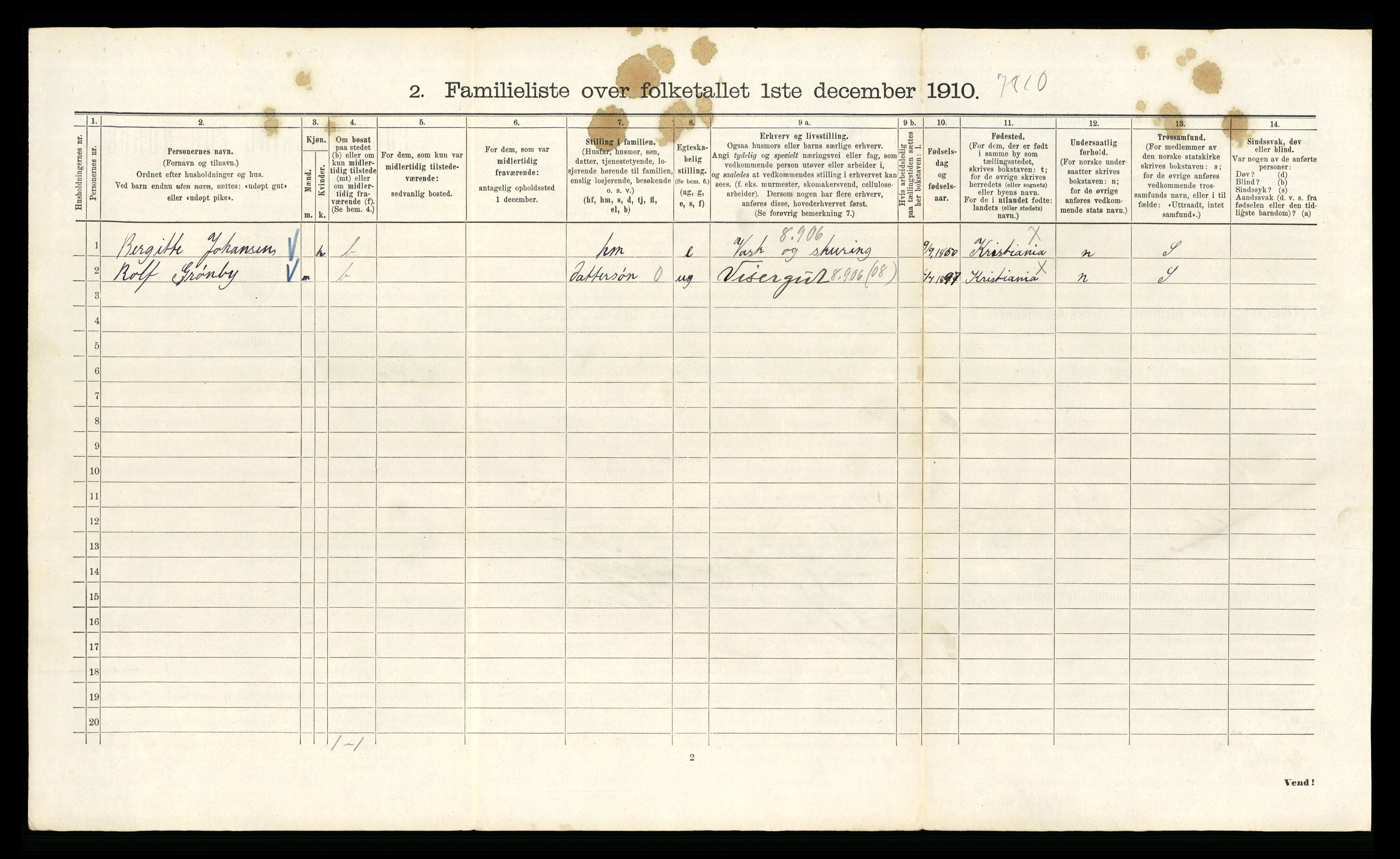 RA, 1910 census for Kristiania, 1910, p. 35576