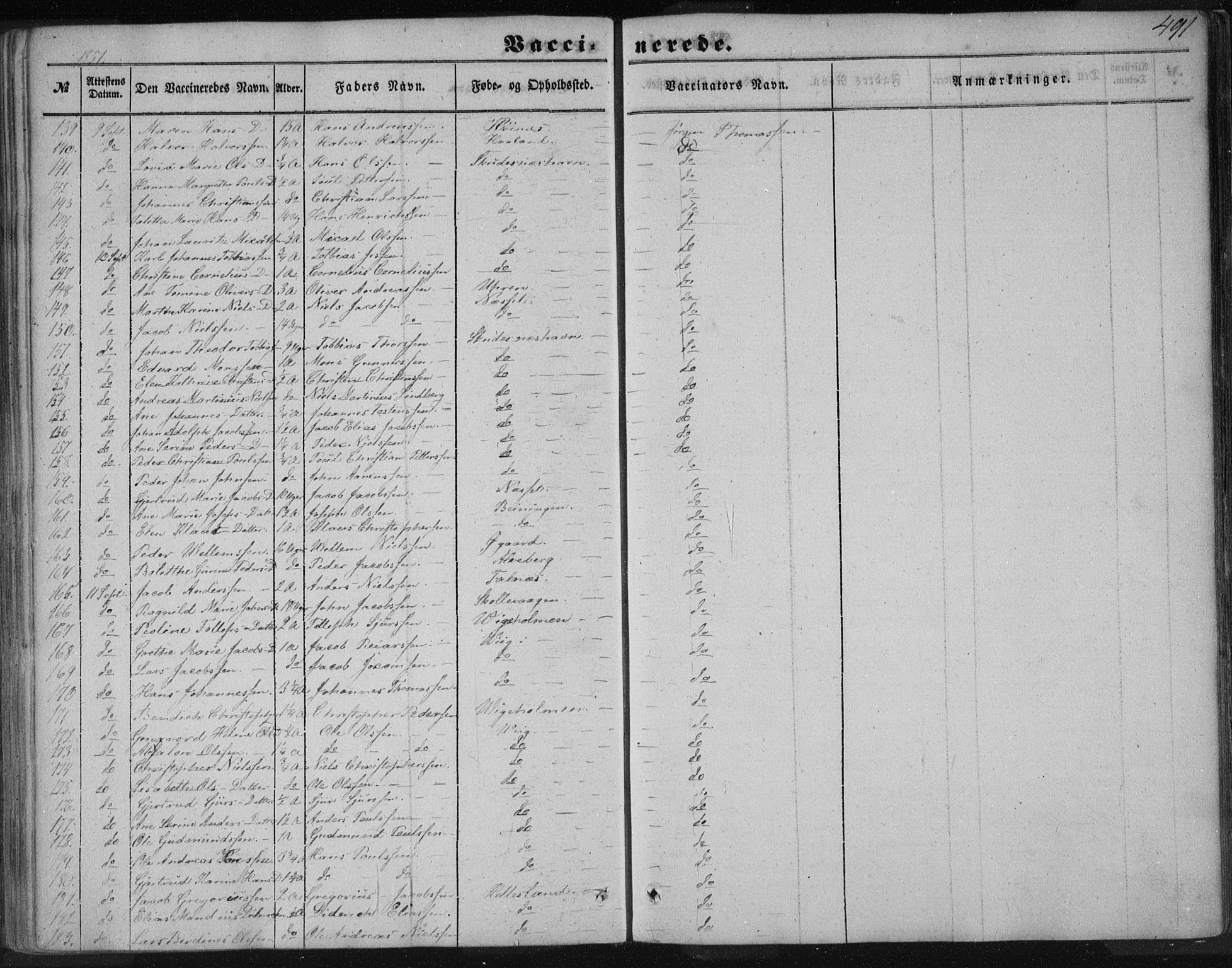 Skudenes sokneprestkontor, AV/SAST-A -101849/H/Ha/Haa/L0005: Parish register (official) no. A 3.2, 1847-1863, p. 491