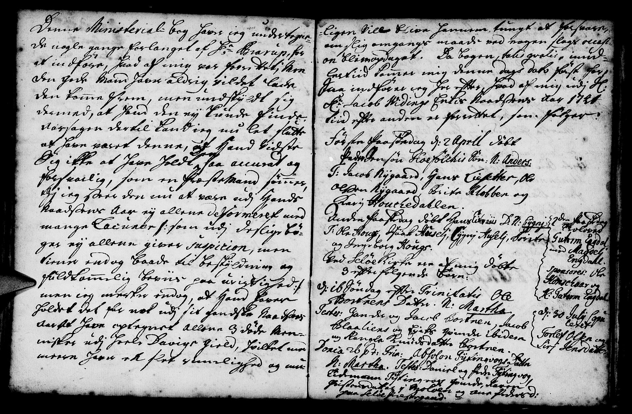 Davik sokneprestembete, SAB/A-79701/H/Haa/Haaa/L0001: Parish register (official) no. A 1, 1710-1742, p. 126
