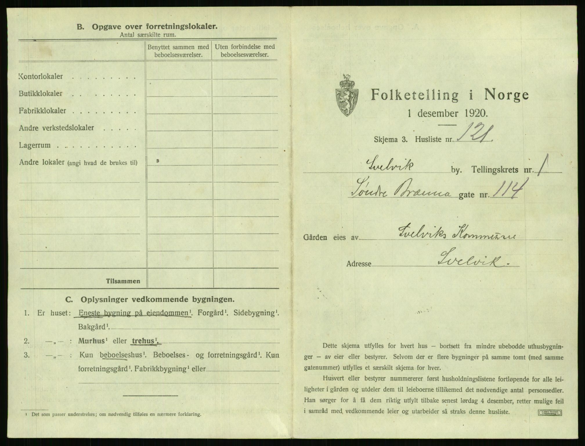 SAKO, 1920 census for Svelvik, 1920, p. 265