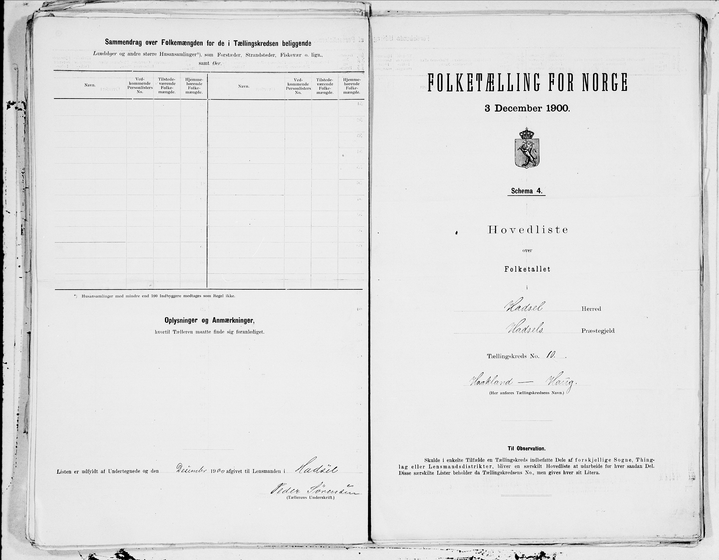 SAT, 1900 census for Hadsel, 1900, p. 18