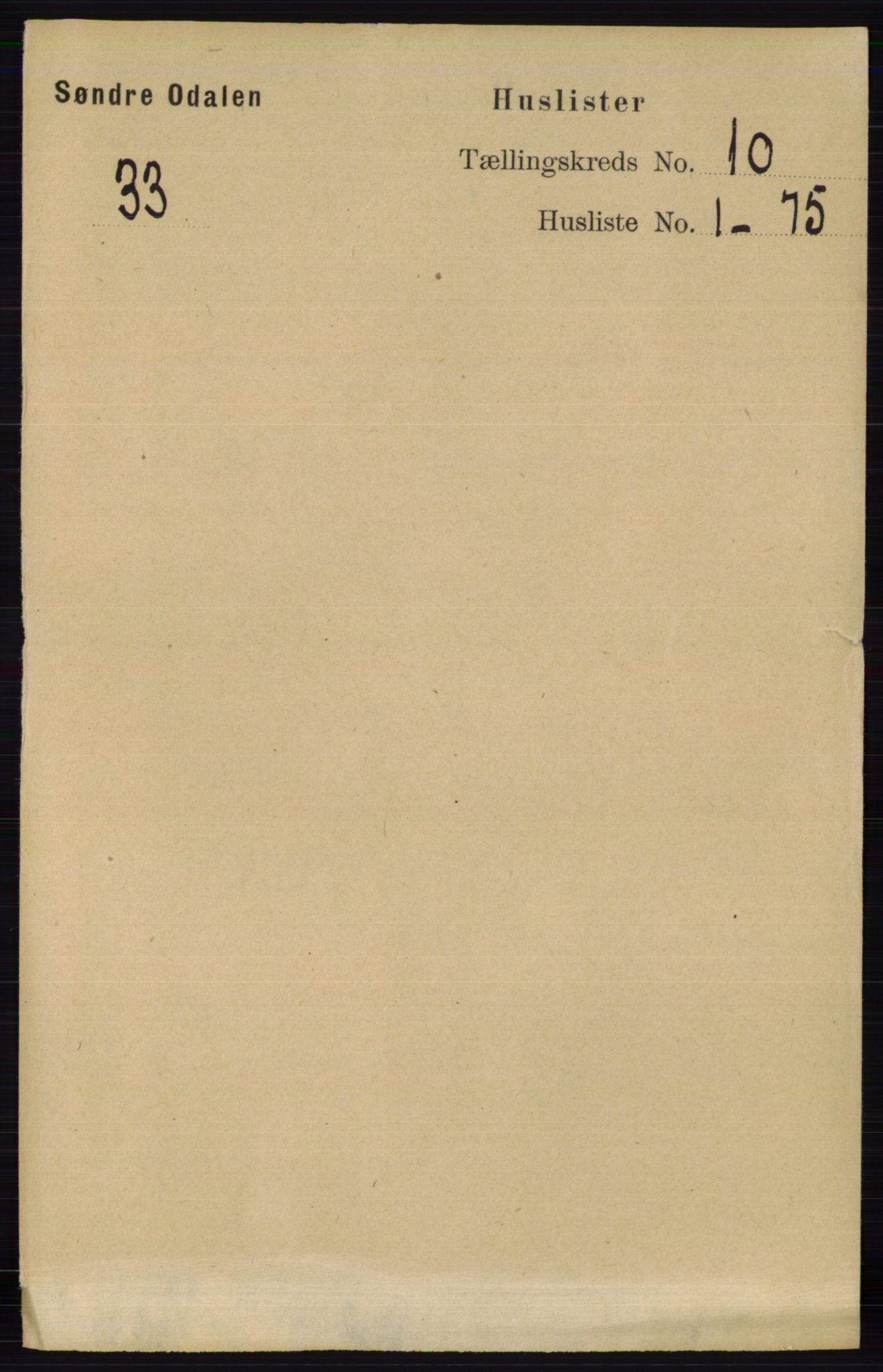 RA, 1891 census for 0419 Sør-Odal, 1891, p. 4280
