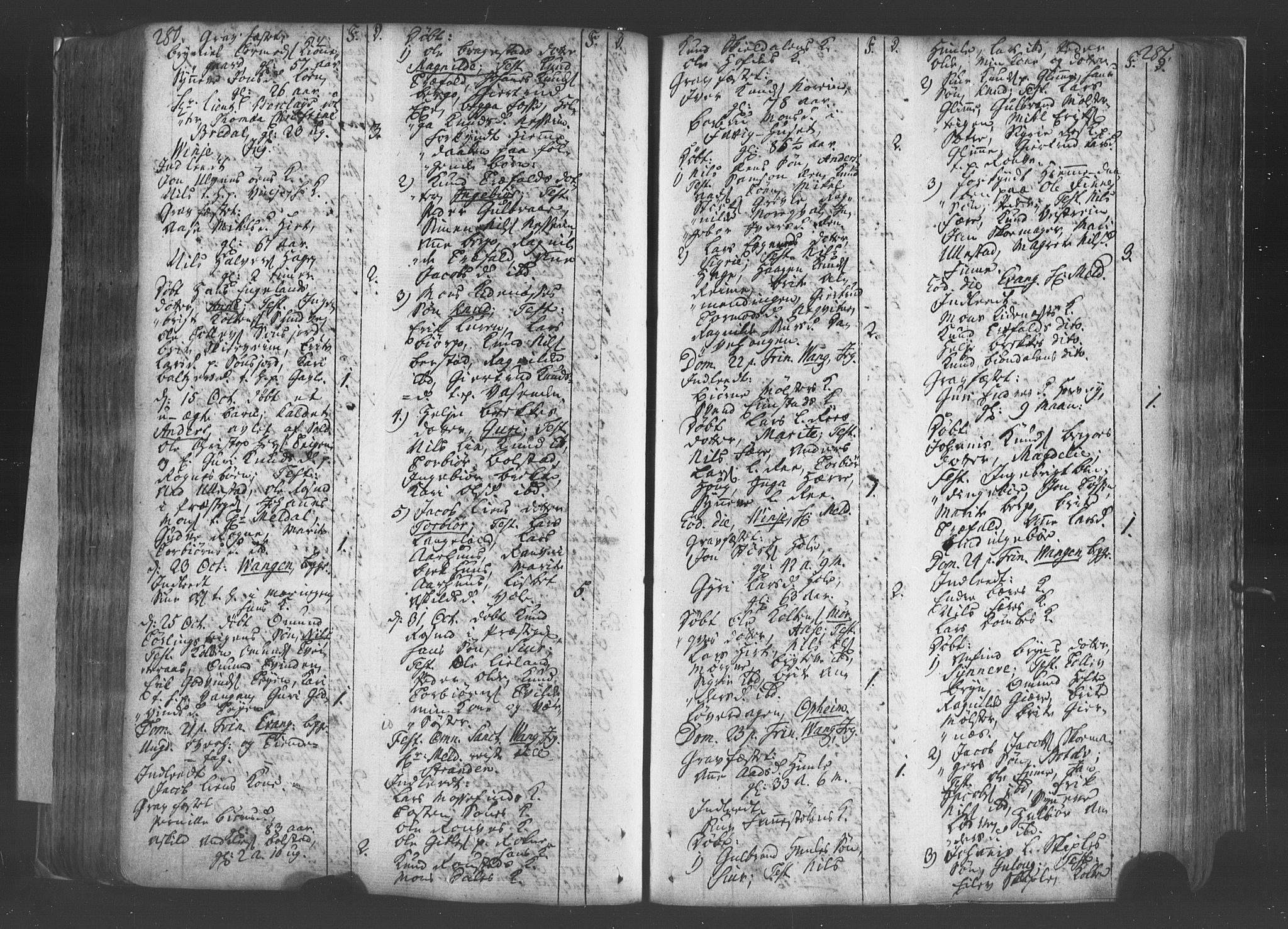 Voss sokneprestembete, AV/SAB-A-79001/H/Haa: Parish register (official) no. A 8, 1752-1780, p. 280-281