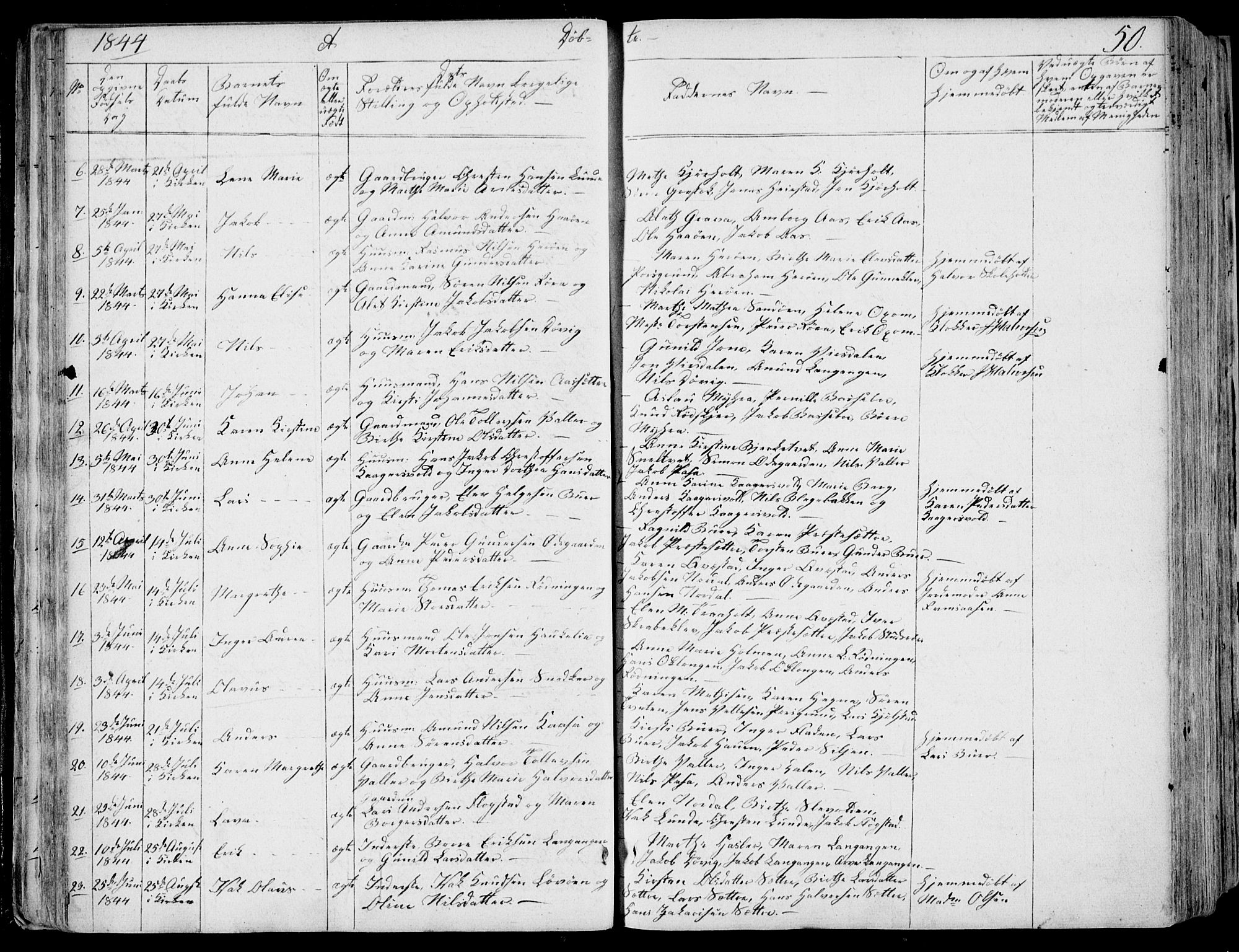 Eidanger kirkebøker, SAKO/A-261/F/Fa/L0008: Parish register (official) no. 8, 1831-1858, p. 50