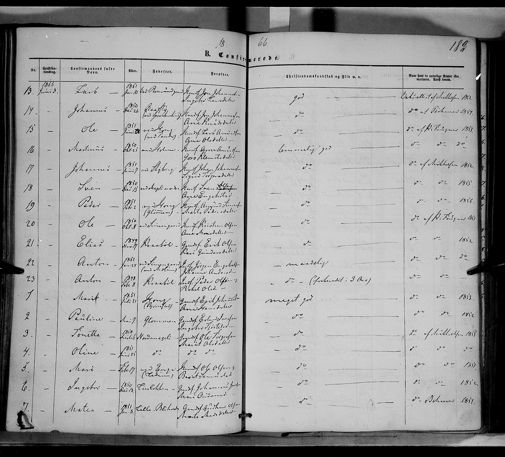 Øyer prestekontor, AV/SAH-PREST-084/H/Ha/Haa/L0006: Parish register (official) no. 6, 1858-1874, p. 182