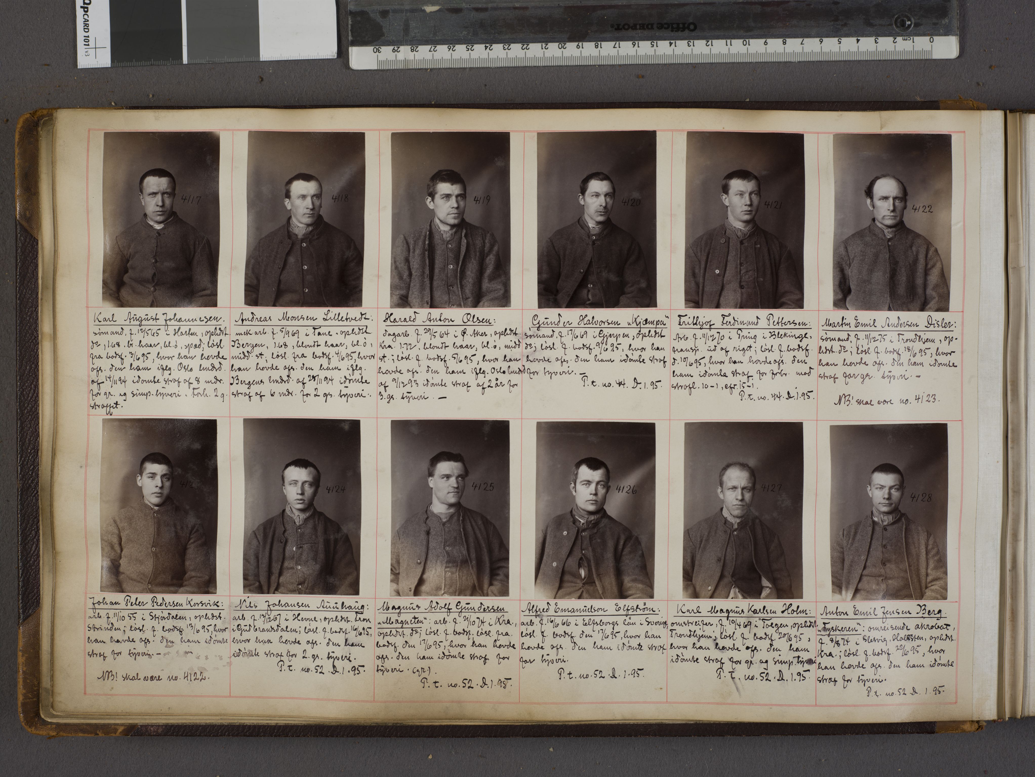 Oslo politikammer, Kriminalavdelingen, AV/SAO-A-11137/U/Ua/L0004: Forbryteralbum, 1895-1897, p. 8