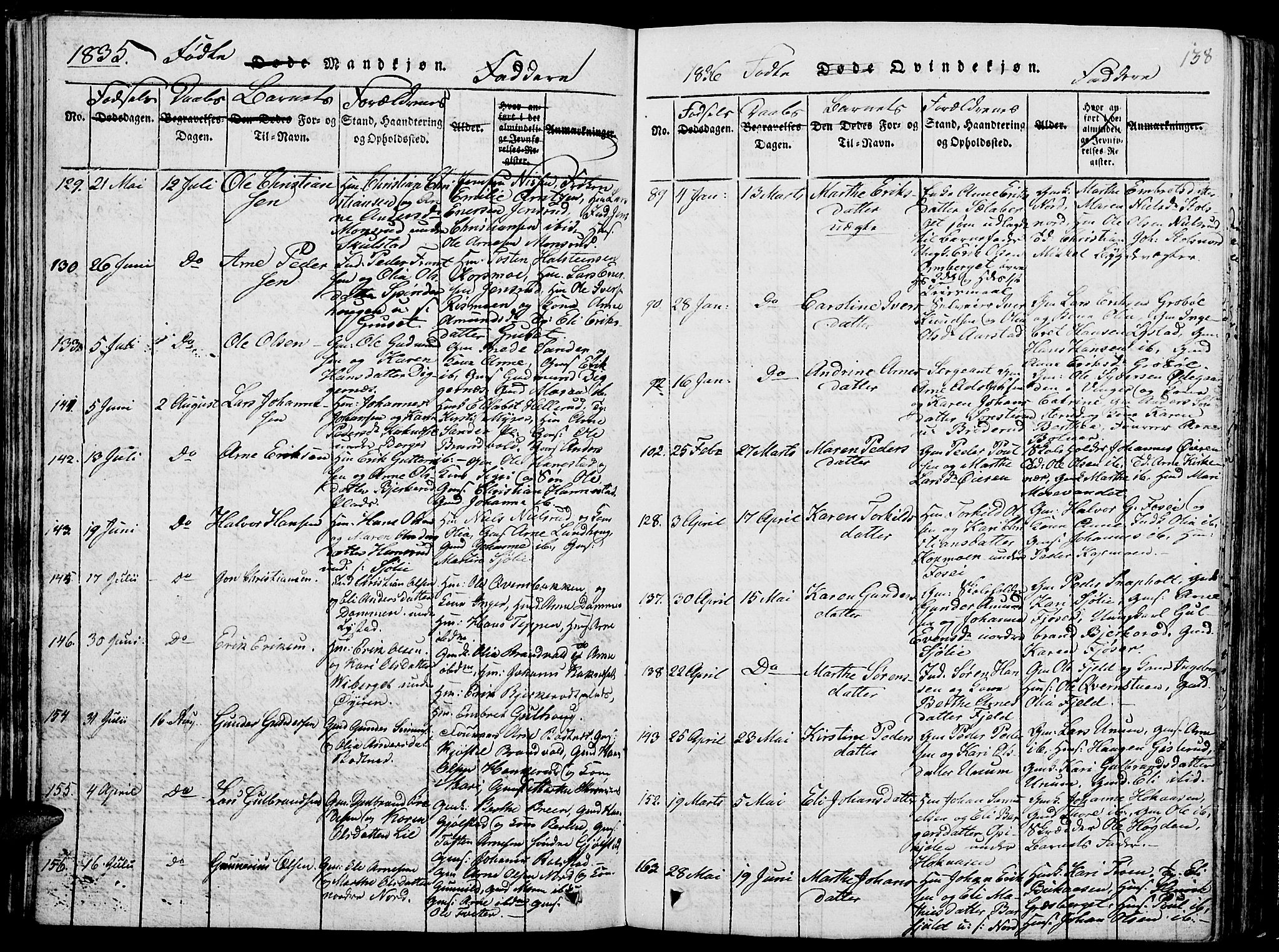 Grue prestekontor, AV/SAH-PREST-036/H/Ha/Hab/L0001: Parish register (copy) no. 1, 1814-1841, p. 138
