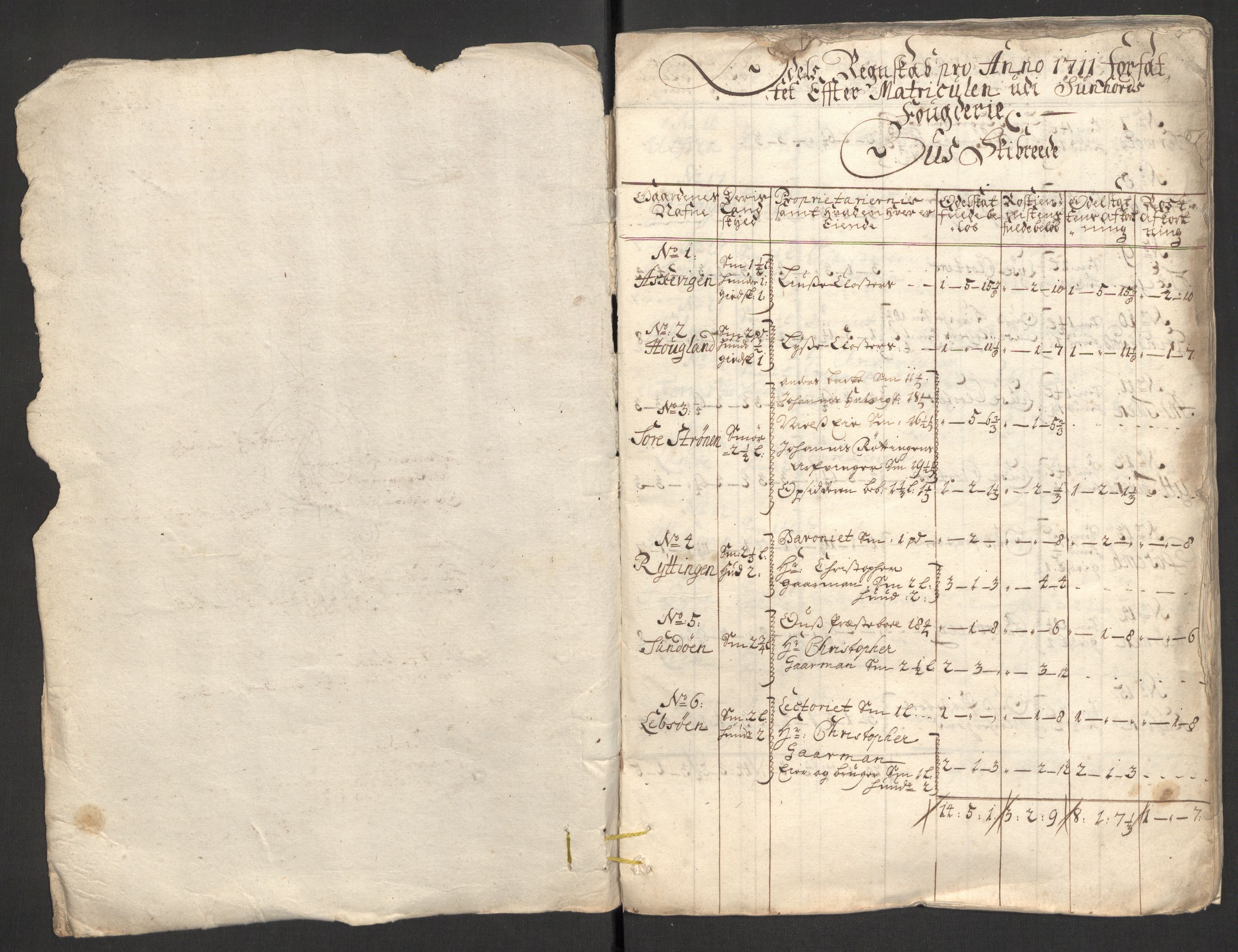 Rentekammeret inntil 1814, Reviderte regnskaper, Fogderegnskap, AV/RA-EA-4092/R48/L2987: Fogderegnskap Sunnhordland og Hardanger, 1711, p. 76