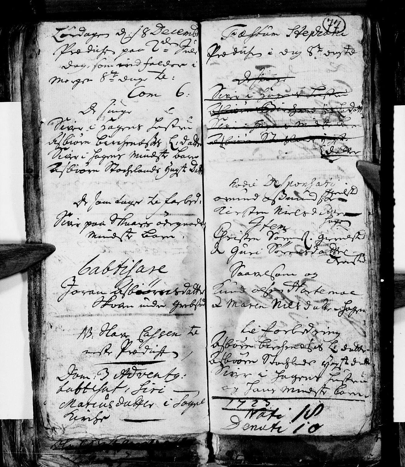 Søgne sokneprestkontor, SAK/1111-0037/F/Fa/Faa/L0001: Parish register (official) no. A 1, 1716-1740, p. 77