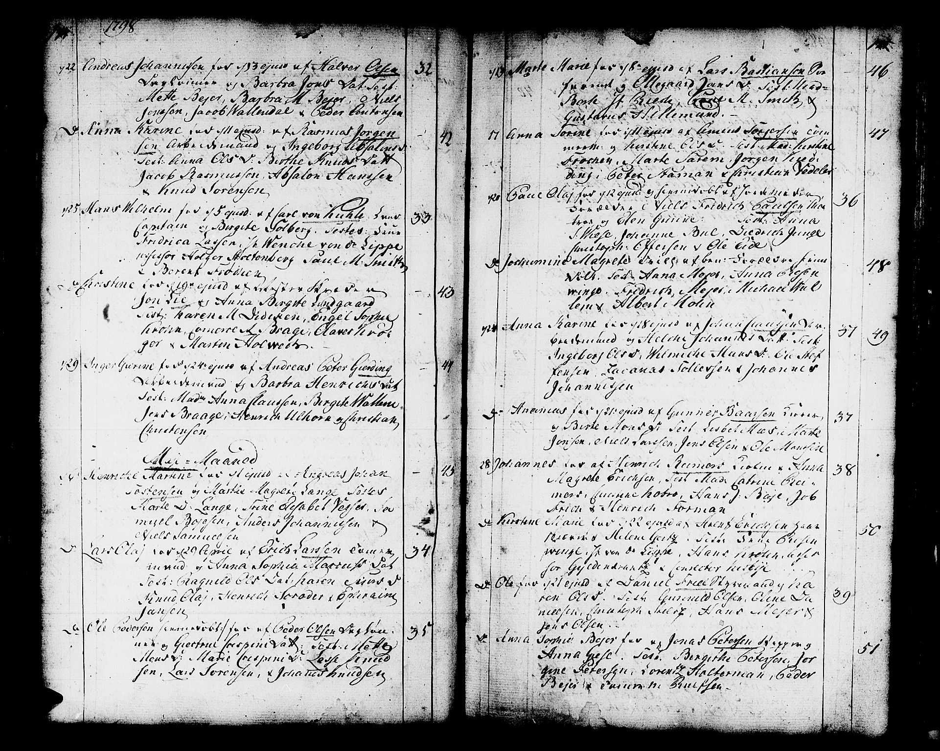 Domkirken sokneprestembete, SAB/A-74801/H/Haa/L0004: Parish register (official) no. A 4, 1763-1820, p. 174-175