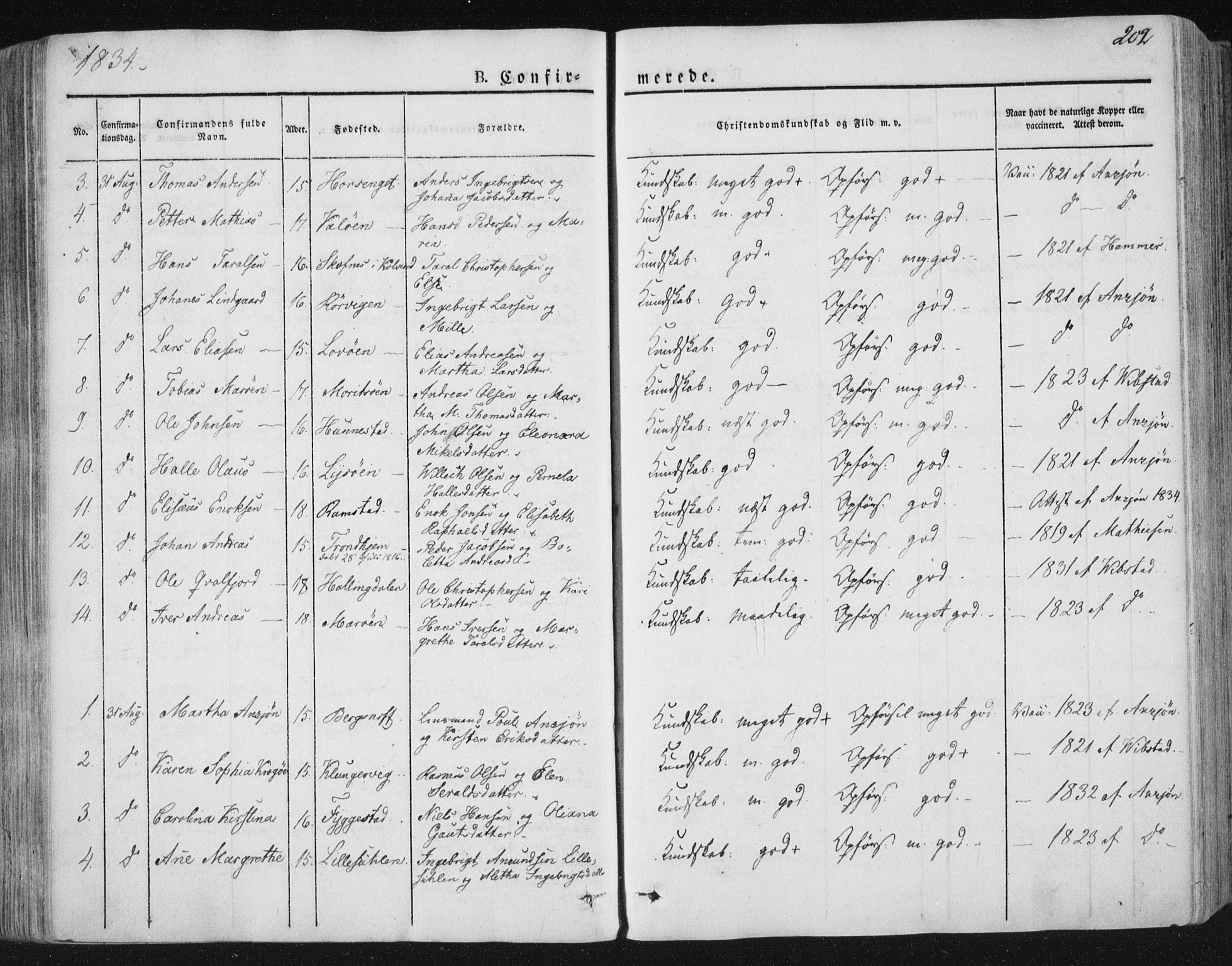 Ministerialprotokoller, klokkerbøker og fødselsregistre - Nord-Trøndelag, AV/SAT-A-1458/784/L0669: Parish register (official) no. 784A04, 1829-1859, p. 202