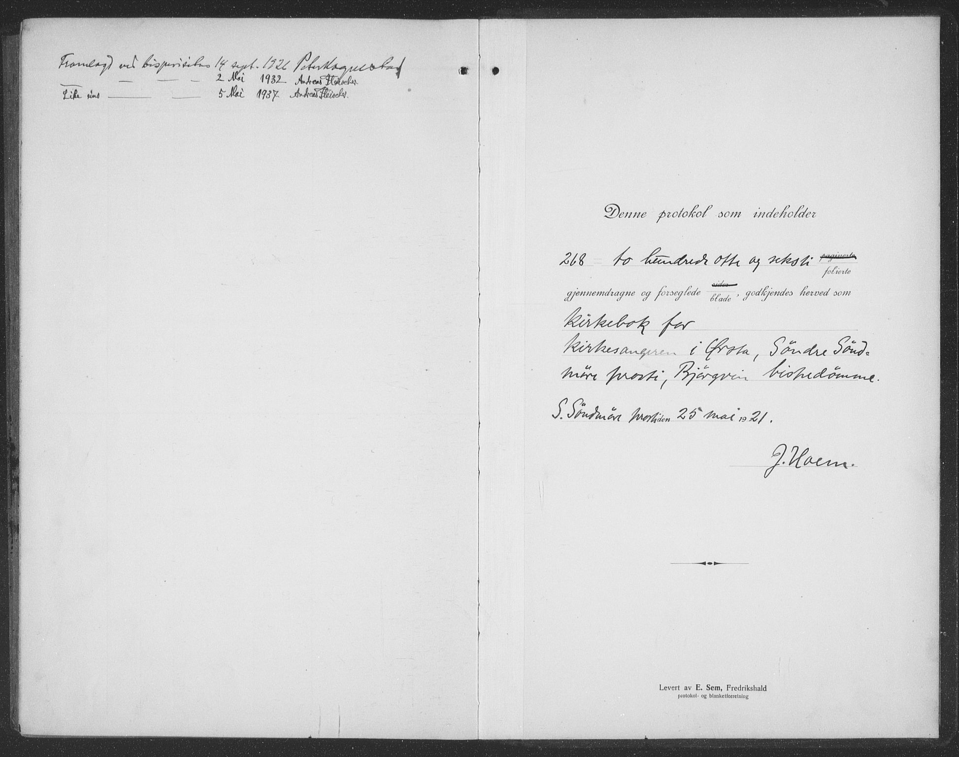 Ministerialprotokoller, klokkerbøker og fødselsregistre - Møre og Romsdal, AV/SAT-A-1454/513/L0191: Parish register (copy) no. 513C05, 1920-1941