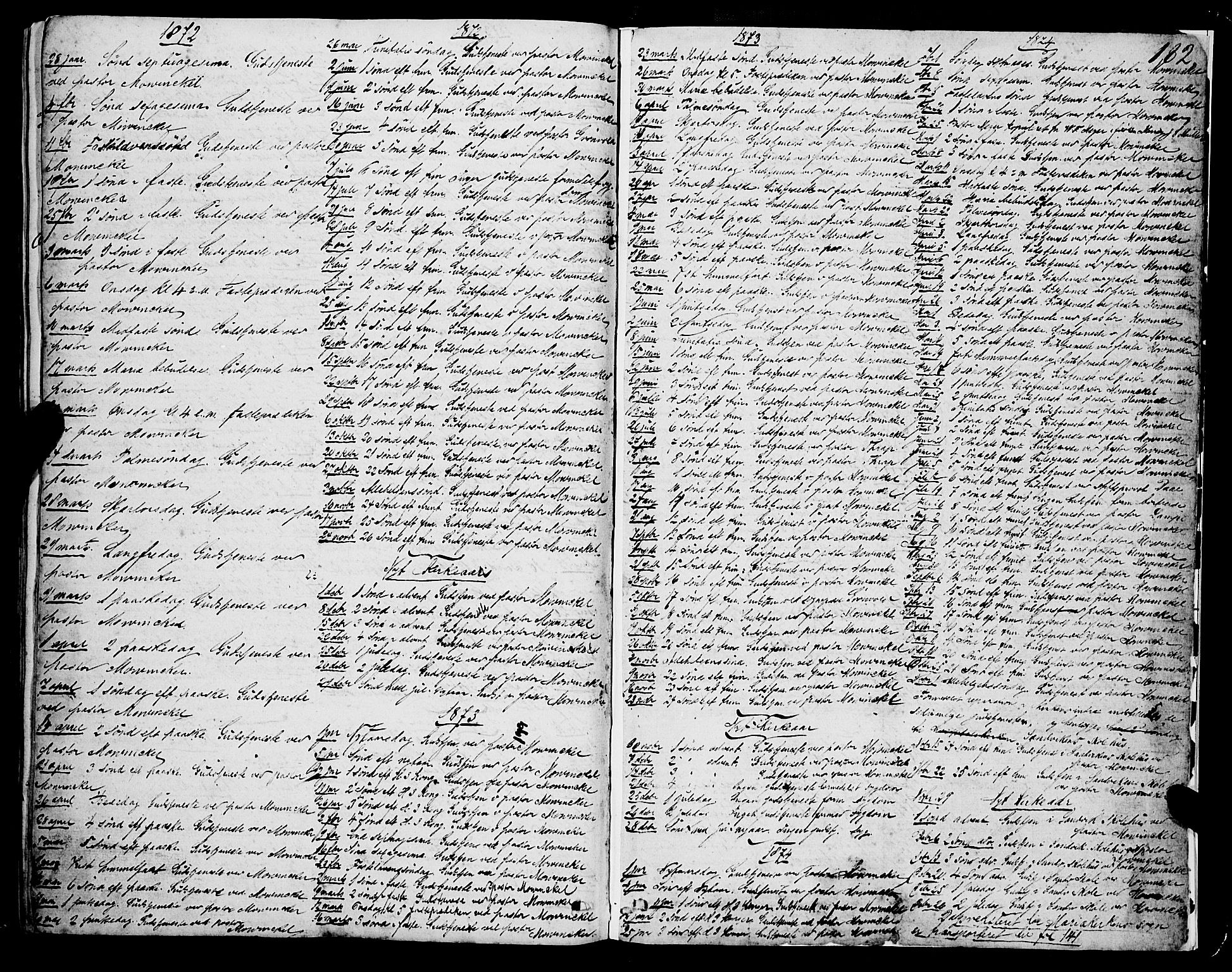 Mariakirken Sokneprestembete, SAB/A-76901/H/Haa/L0006: Parish register (official) no. A 6, 1846-1877, p. 182