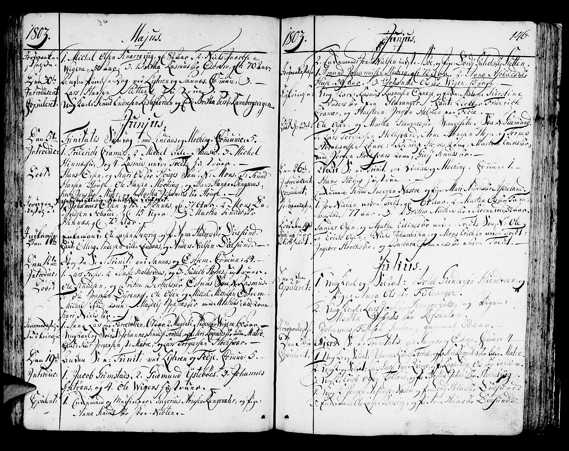 Lindås Sokneprestembete, AV/SAB-A-76701/H/Haa/Haaa/L0005: Parish register (official) no. A 5, 1791-1813, p. 146