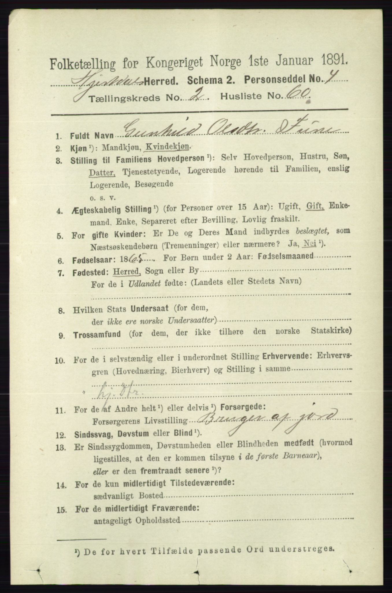 RA, 1891 census for 0827 Hjartdal, 1891, p. 971