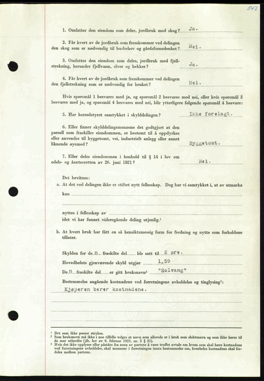 Nordmøre sorenskriveri, AV/SAT-A-4132/1/2/2Ca: Mortgage book no. A114, 1950-1950, Diary no: : 890/1950