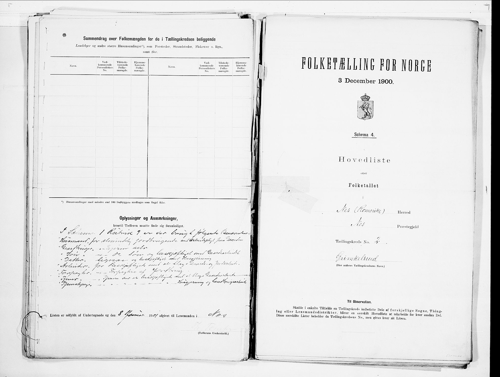 SAO, 1900 census for Nes, 1900, p. 7