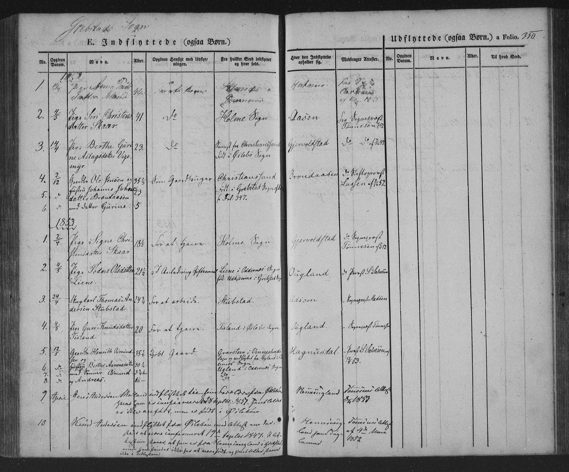 Søgne sokneprestkontor, AV/SAK-1111-0037/F/Fa/Fab/L0009: Parish register (official) no. A 9, 1838-1853, p. 350