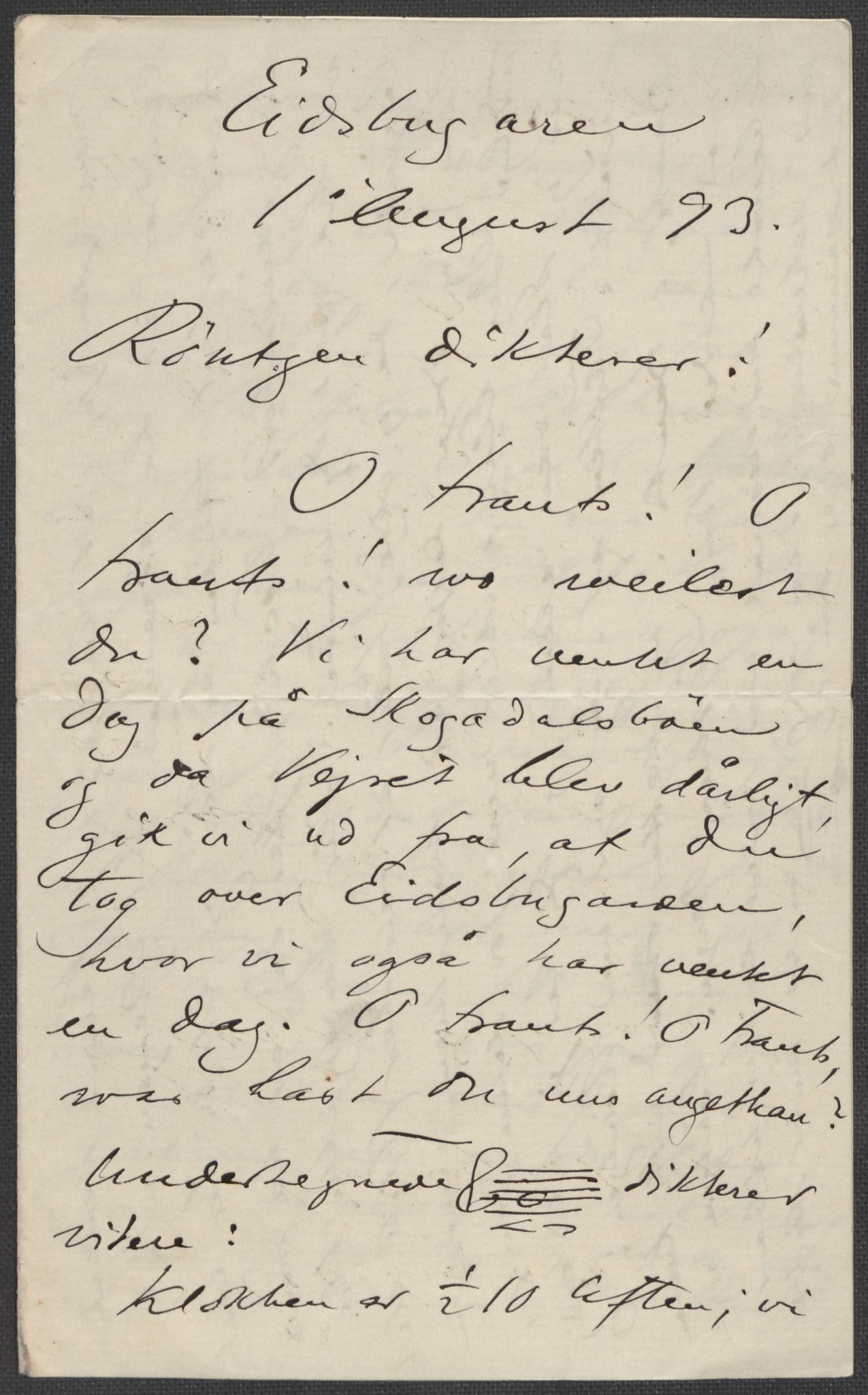 Beyer, Frants, AV/RA-PA-0132/F/L0001: Brev fra Edvard Grieg til Frantz Beyer og "En del optegnelser som kan tjene til kommentar til brevene" av Marie Beyer, 1872-1907, p. 395