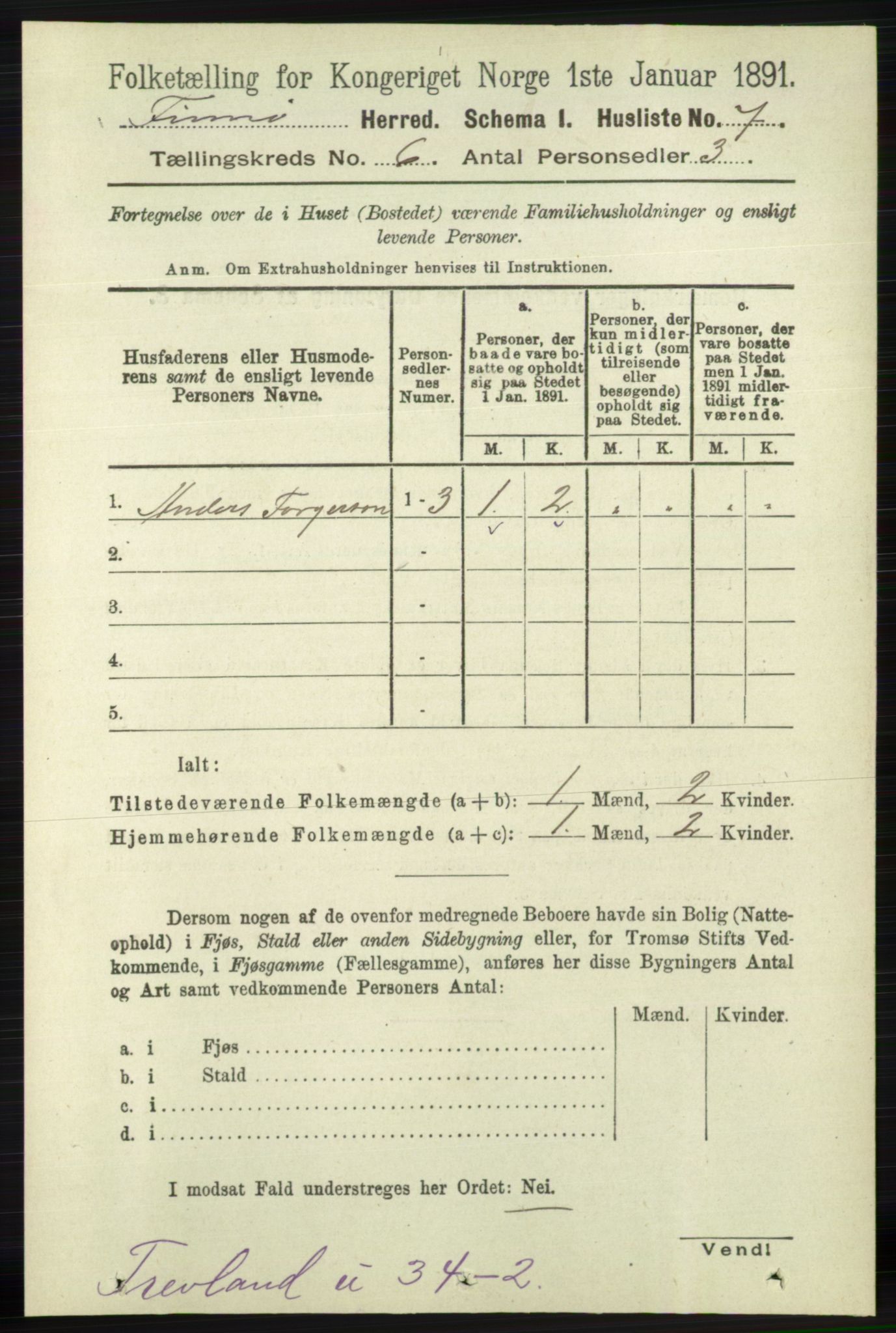 RA, 1891 census for 1141 Finnøy, 1891, p. 1250