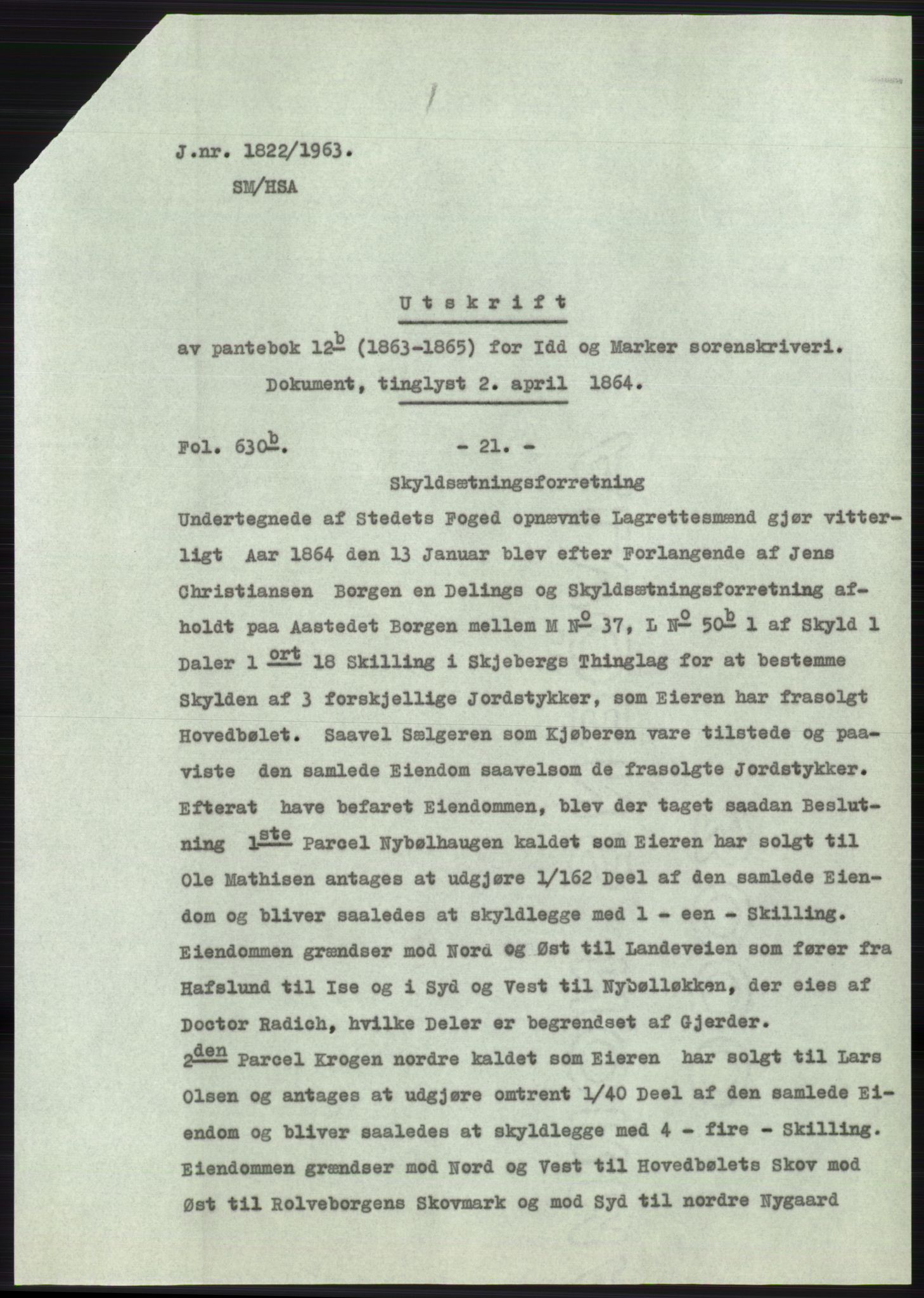 Statsarkivet i Oslo, AV/SAO-A-10621/Z/Zd/L0018: Avskrifter, j.nr 1256-1998/1963, 1963, p. 211