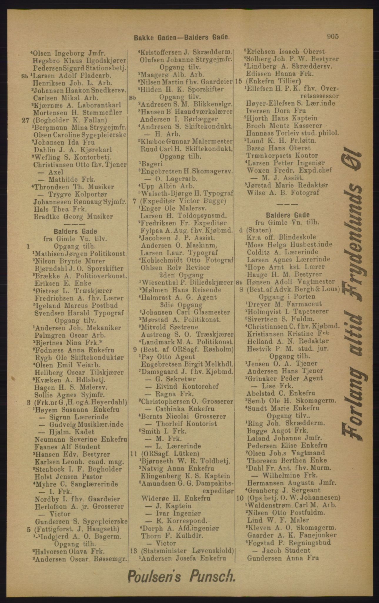 Kristiania/Oslo adressebok, PUBL/-, 1905, p. 905