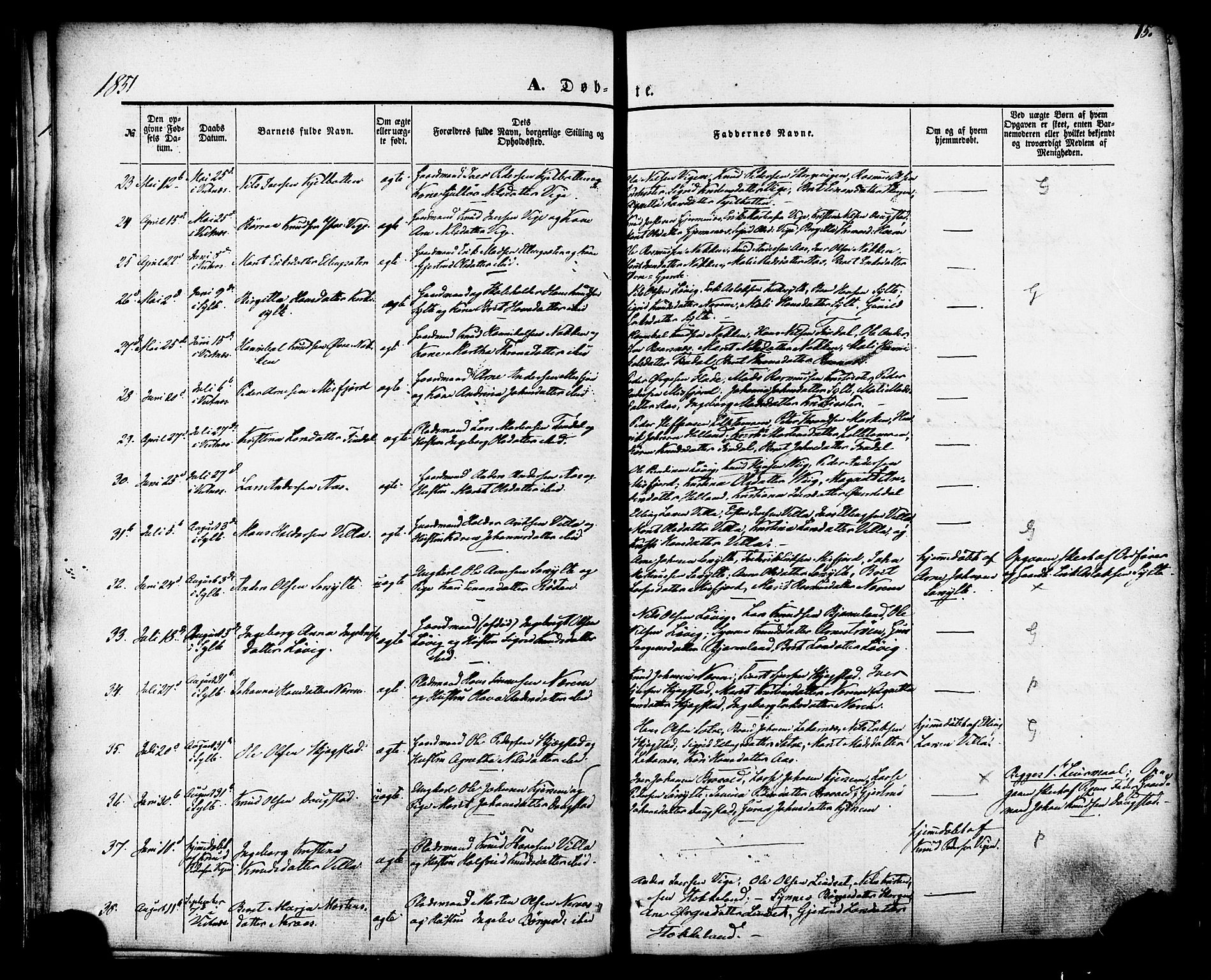 Ministerialprotokoller, klokkerbøker og fødselsregistre - Møre og Romsdal, AV/SAT-A-1454/539/L0529: Parish register (official) no. 539A02, 1848-1872, p. 15