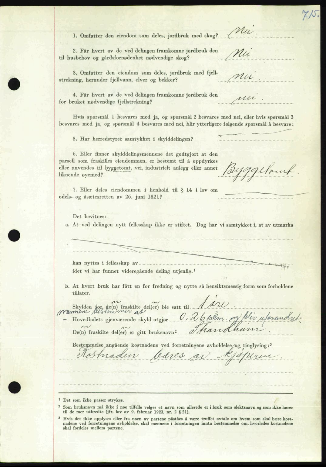 Nordmøre sorenskriveri, AV/SAT-A-4132/1/2/2Ca: Mortgage book no. A106, 1947-1947, Diary no: : 2582/1947