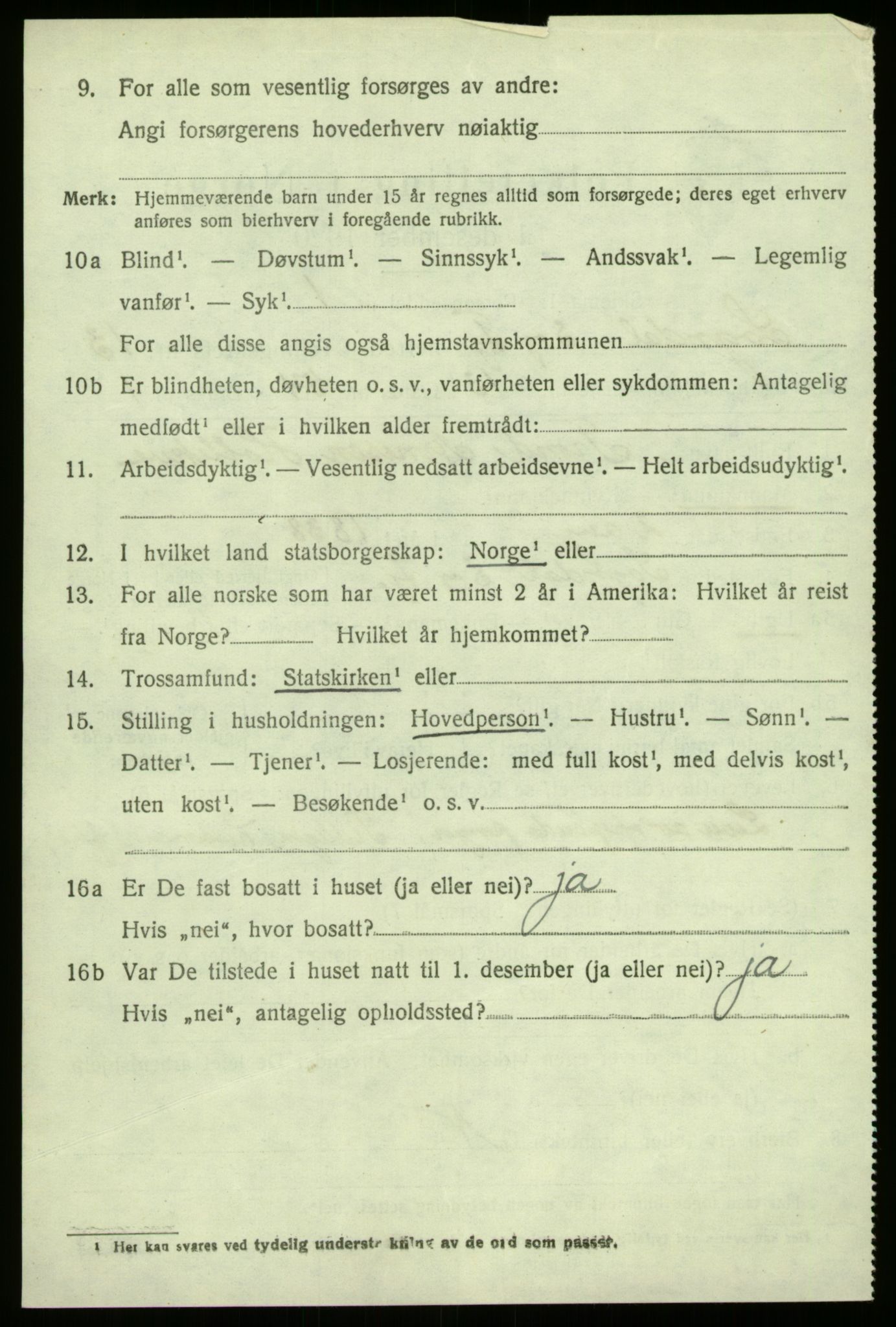 SAB, 1920 census for Sogndal, 1920, p. 5582