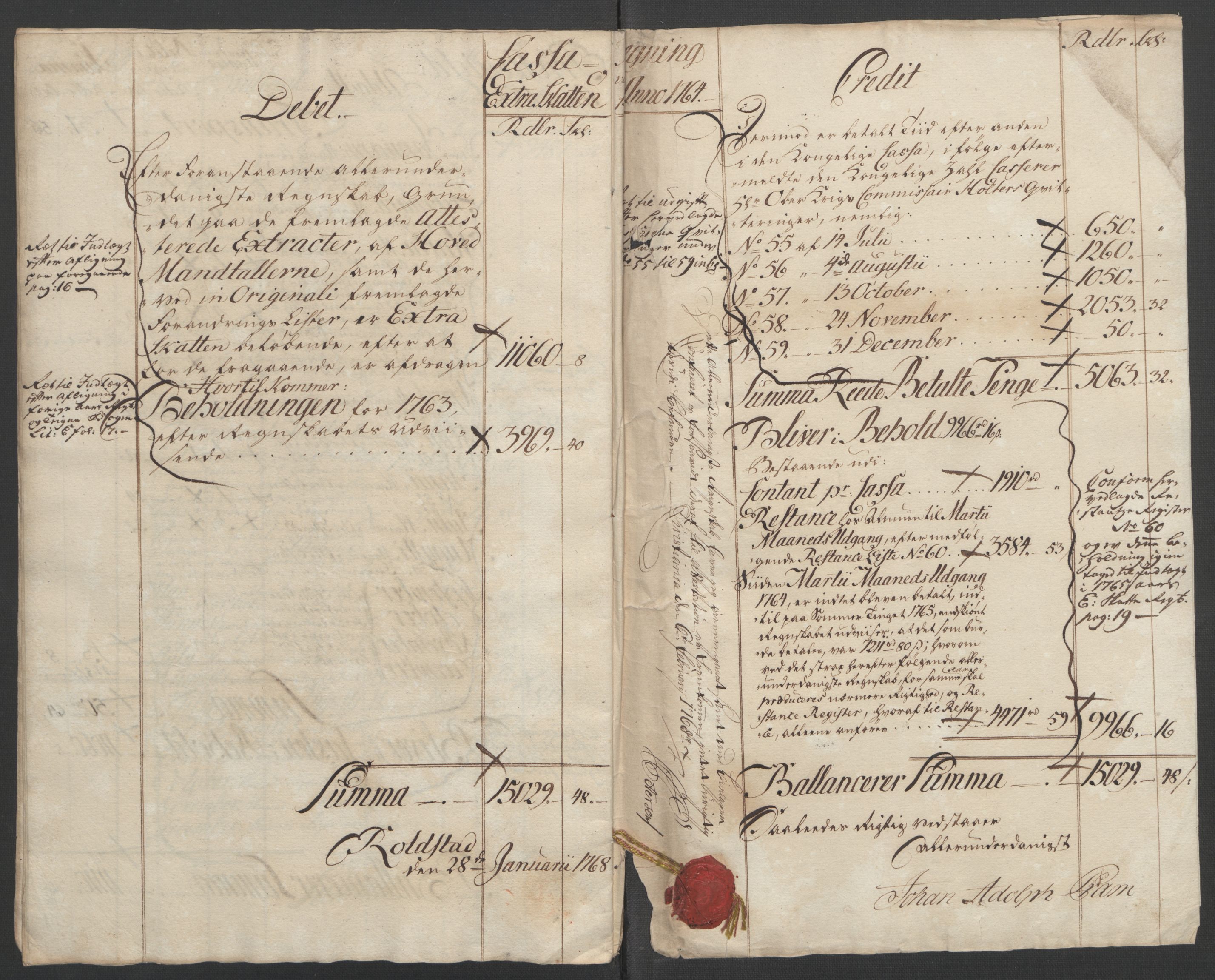 Rentekammeret inntil 1814, Reviderte regnskaper, Fogderegnskap, AV/RA-EA-4092/R17/L1266: Ekstraskatten Gudbrandsdal, 1762-1766, p. 316