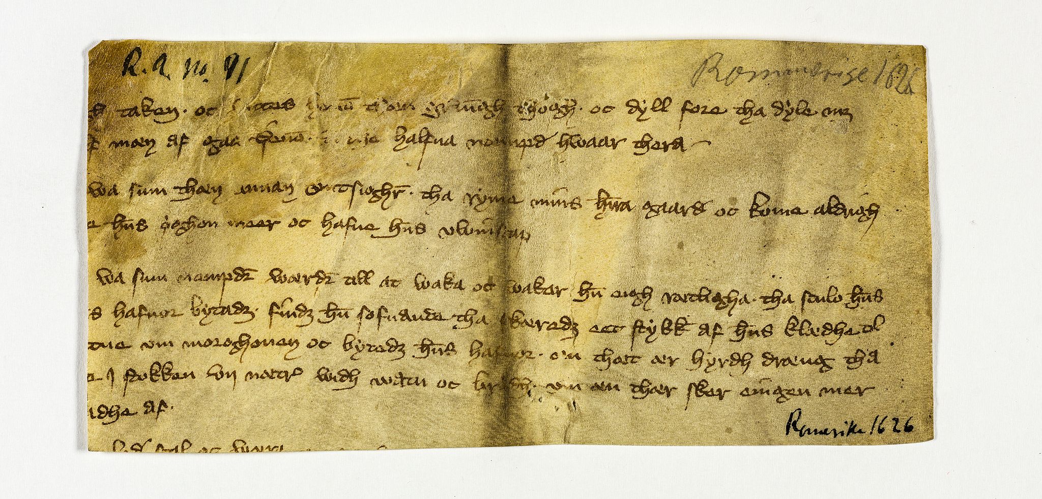 Riksarkivets diplomsamling, AV/RA-EA-5965/F26/L0007: Norrøne membranfragmenter bestand 88-101, u.nr., 1100-1536, p. 43