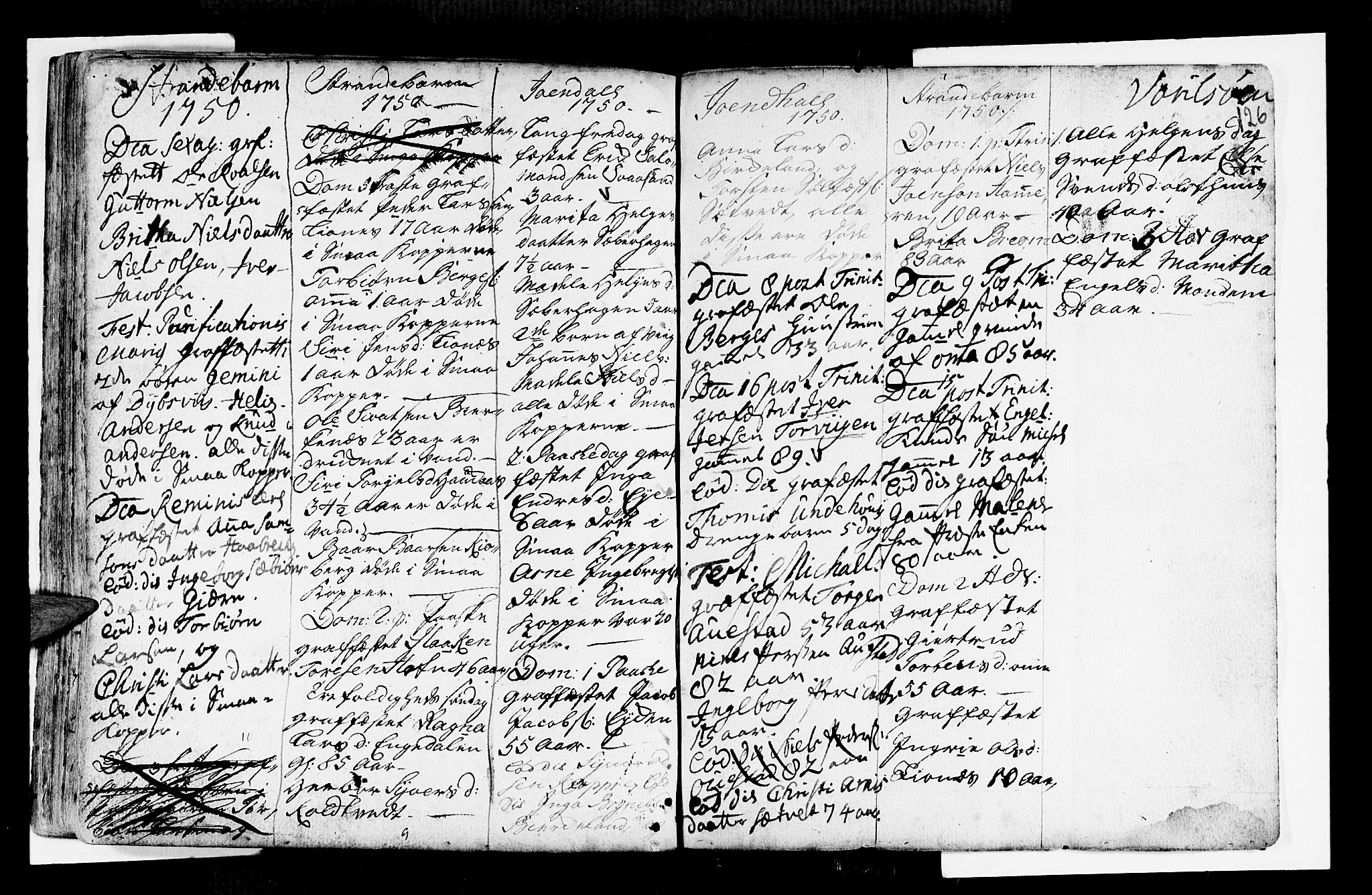 Strandebarm sokneprestembete, SAB/A-78401/H/Haa: Parish register (official) no. A 2 /1, 1727-1750, p. 126
