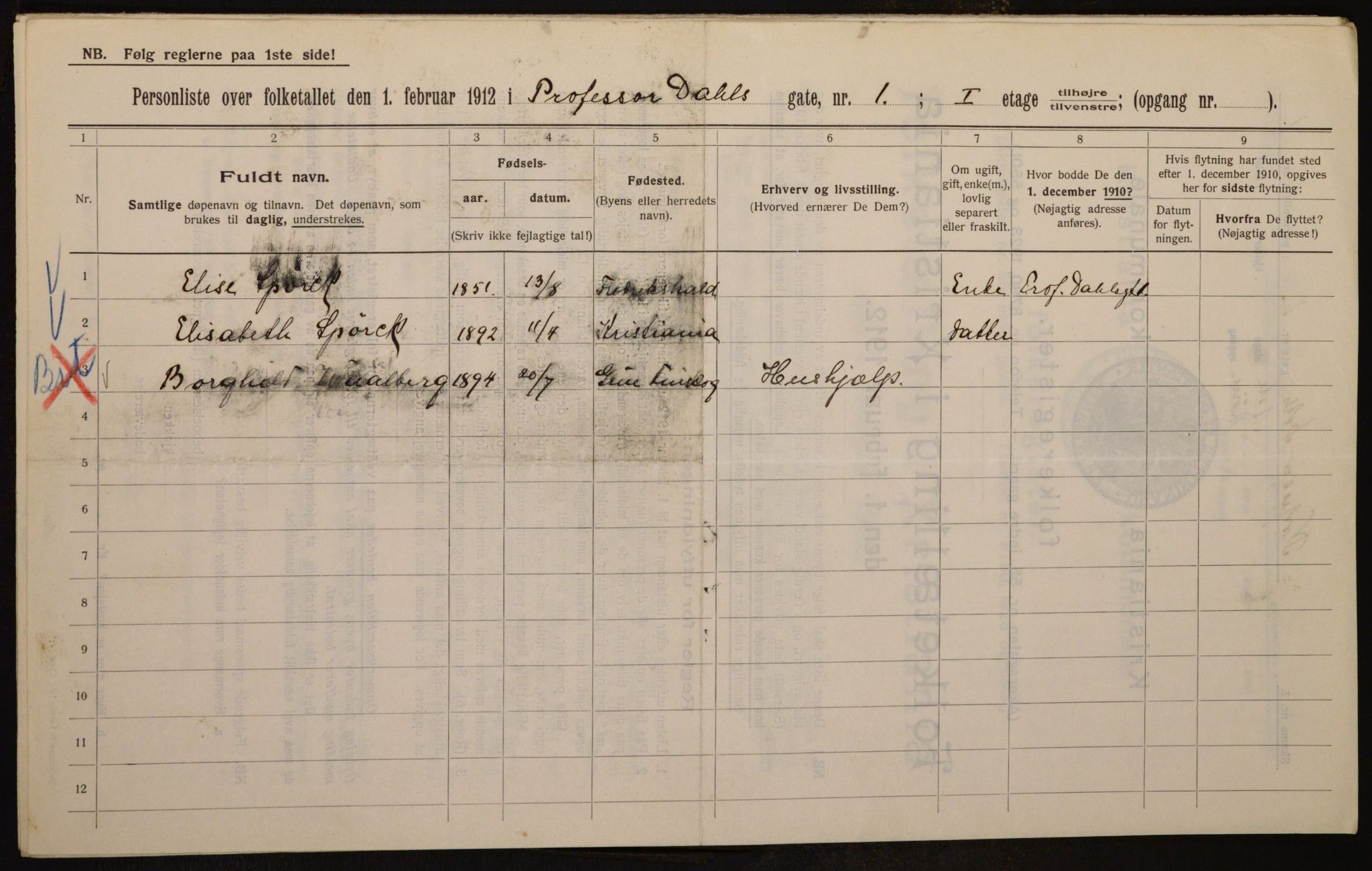 OBA, Municipal Census 1912 for Kristiania, 1912, p. 81626