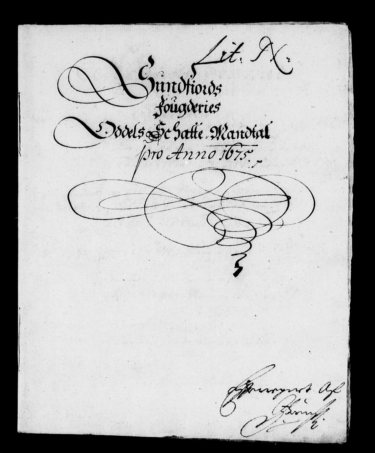 Rentekammeret inntil 1814, Reviderte regnskaper, Stiftamtstueregnskaper, Bergen stiftamt, AV/RA-EA-6043/R/Rc/L0040: Bergen stiftamt, 1675