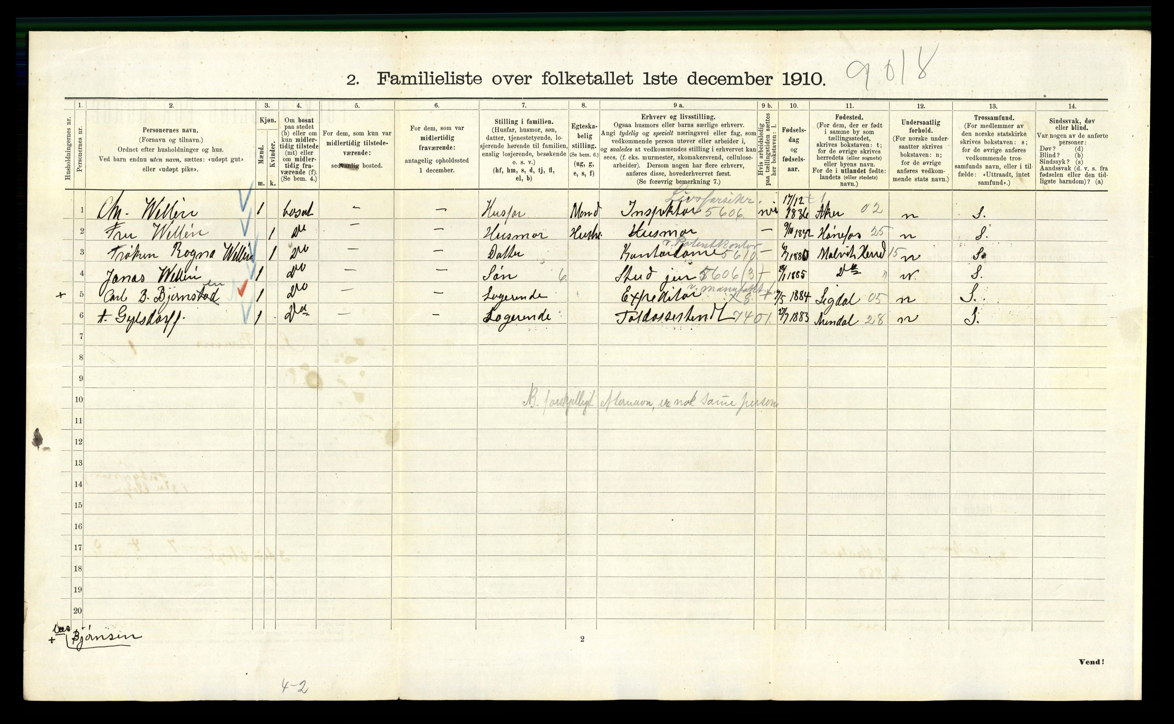 RA, 1910 census for Kristiania, 1910, p. 100508