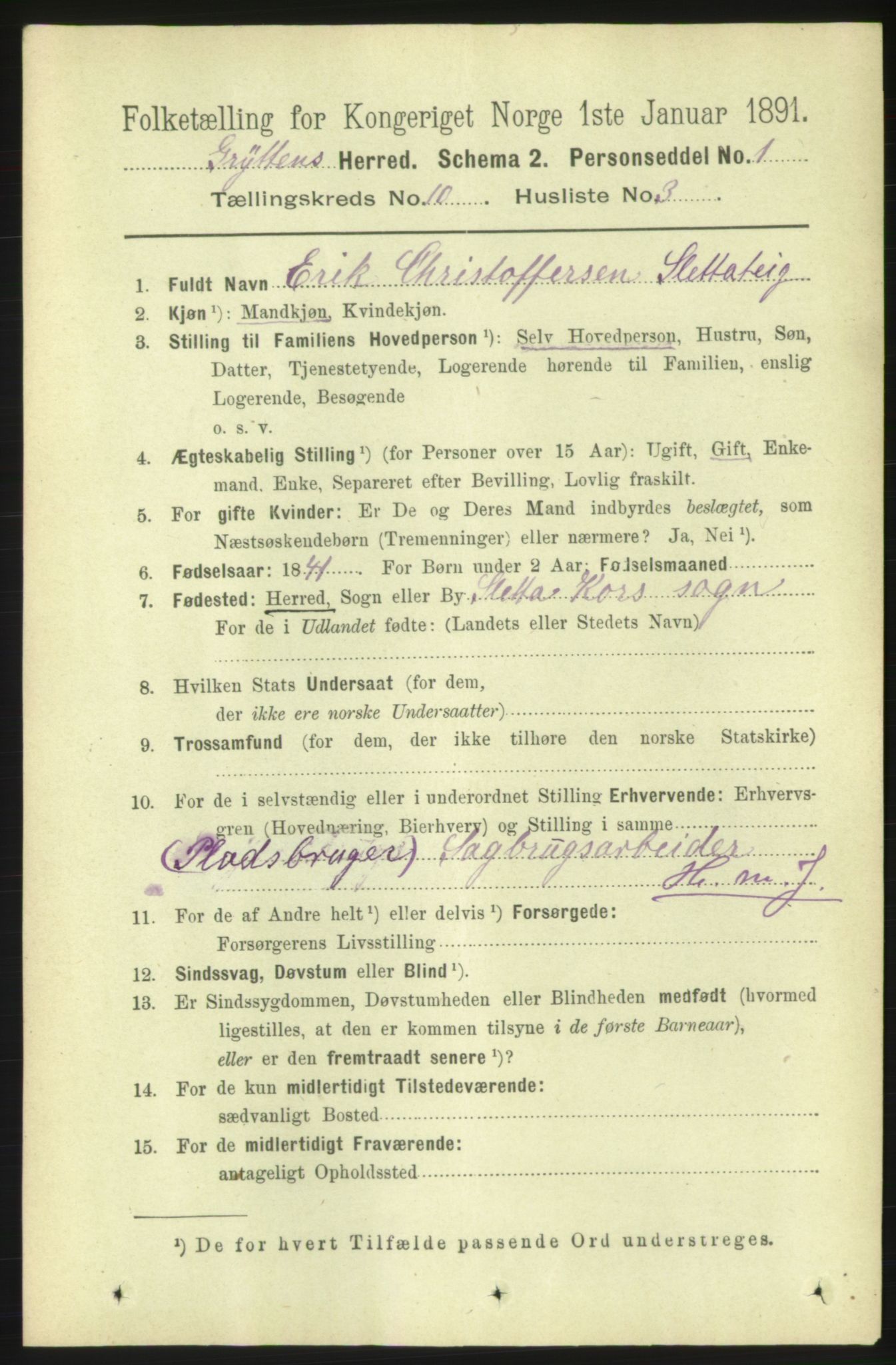 RA, 1891 census for 1539 Grytten, 1891, p. 3635