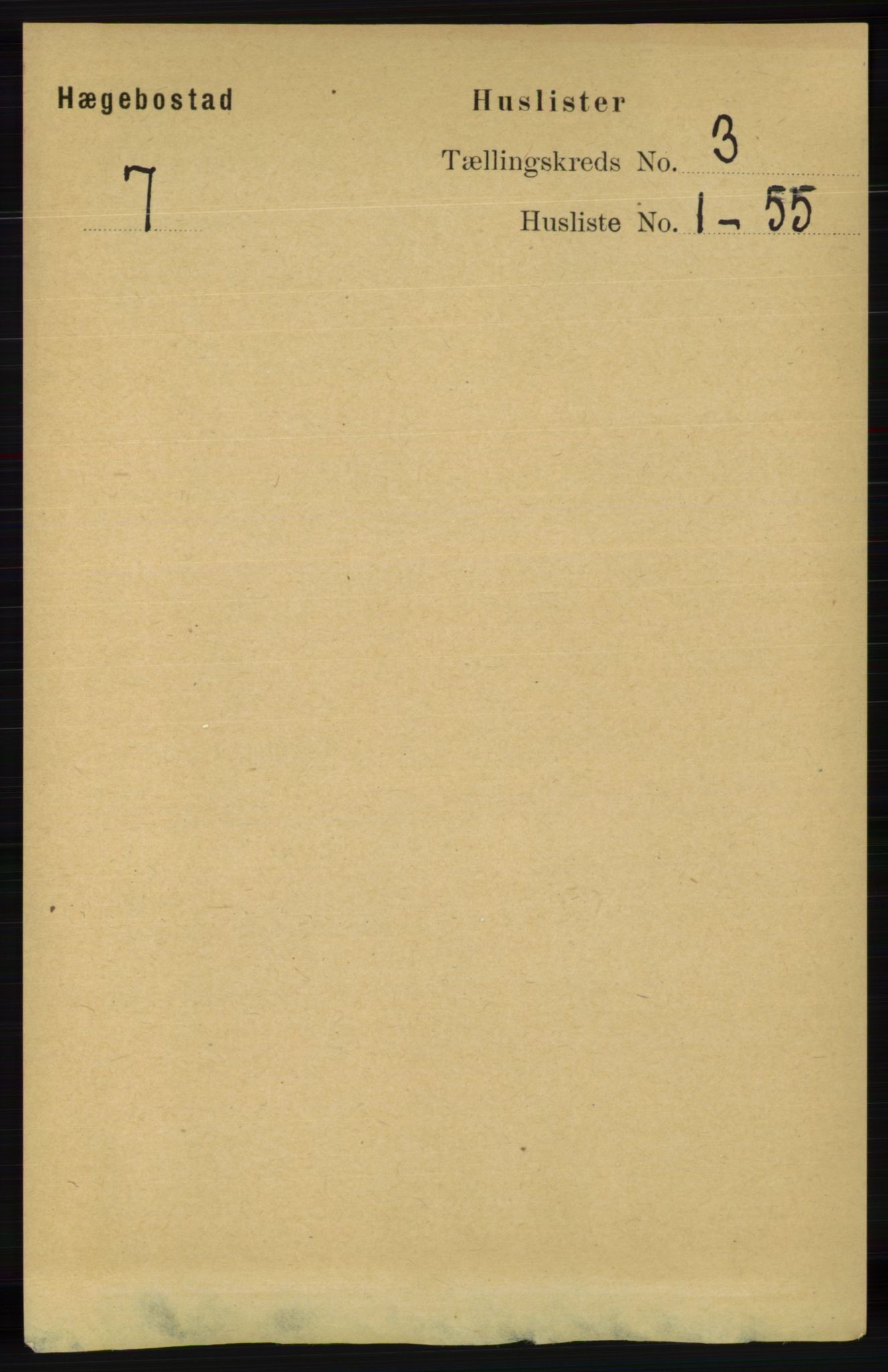 RA, 1891 census for 1034 Hægebostad, 1891, p. 814