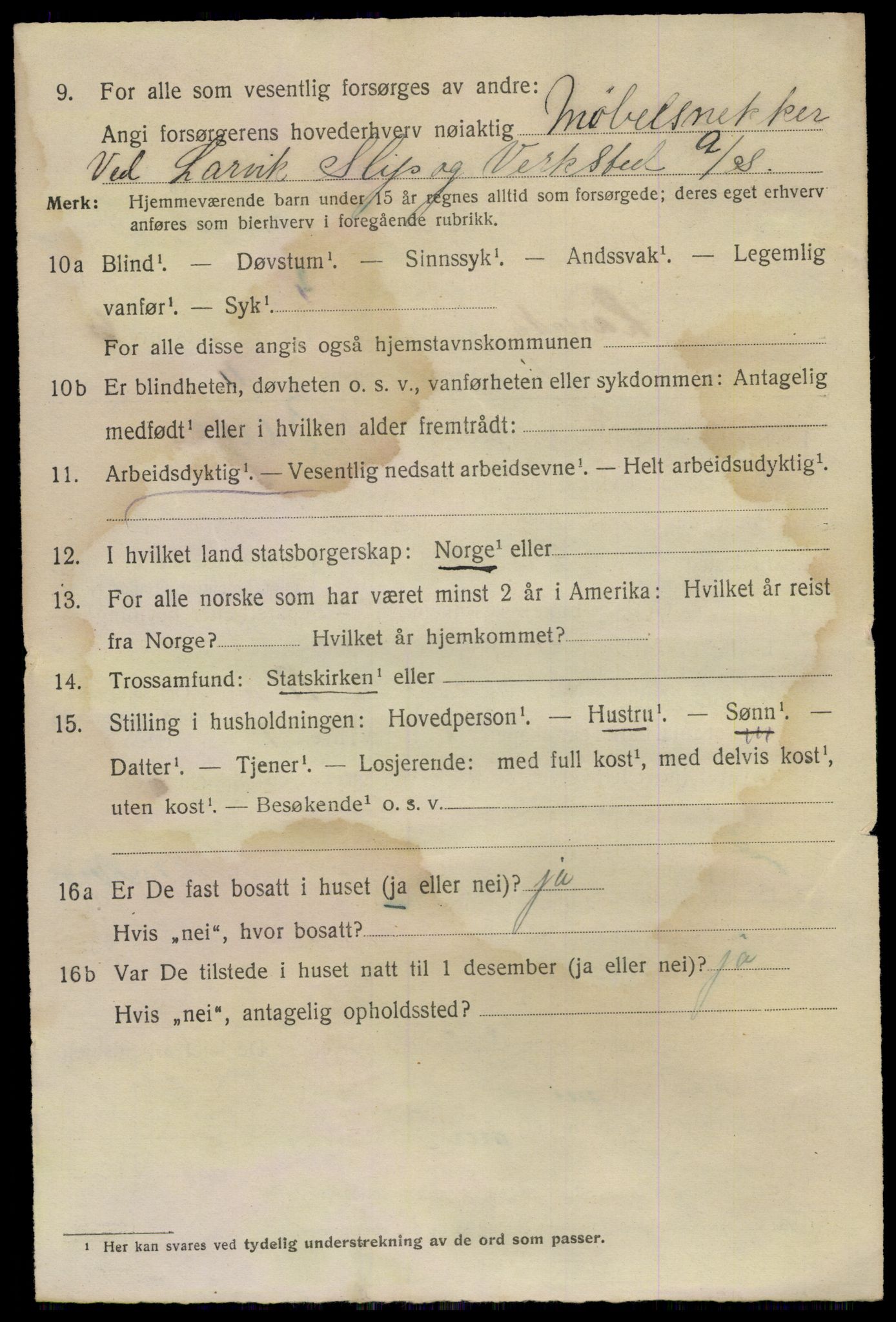 SAKO, 1920 census for Larvik, 1920, p. 17943