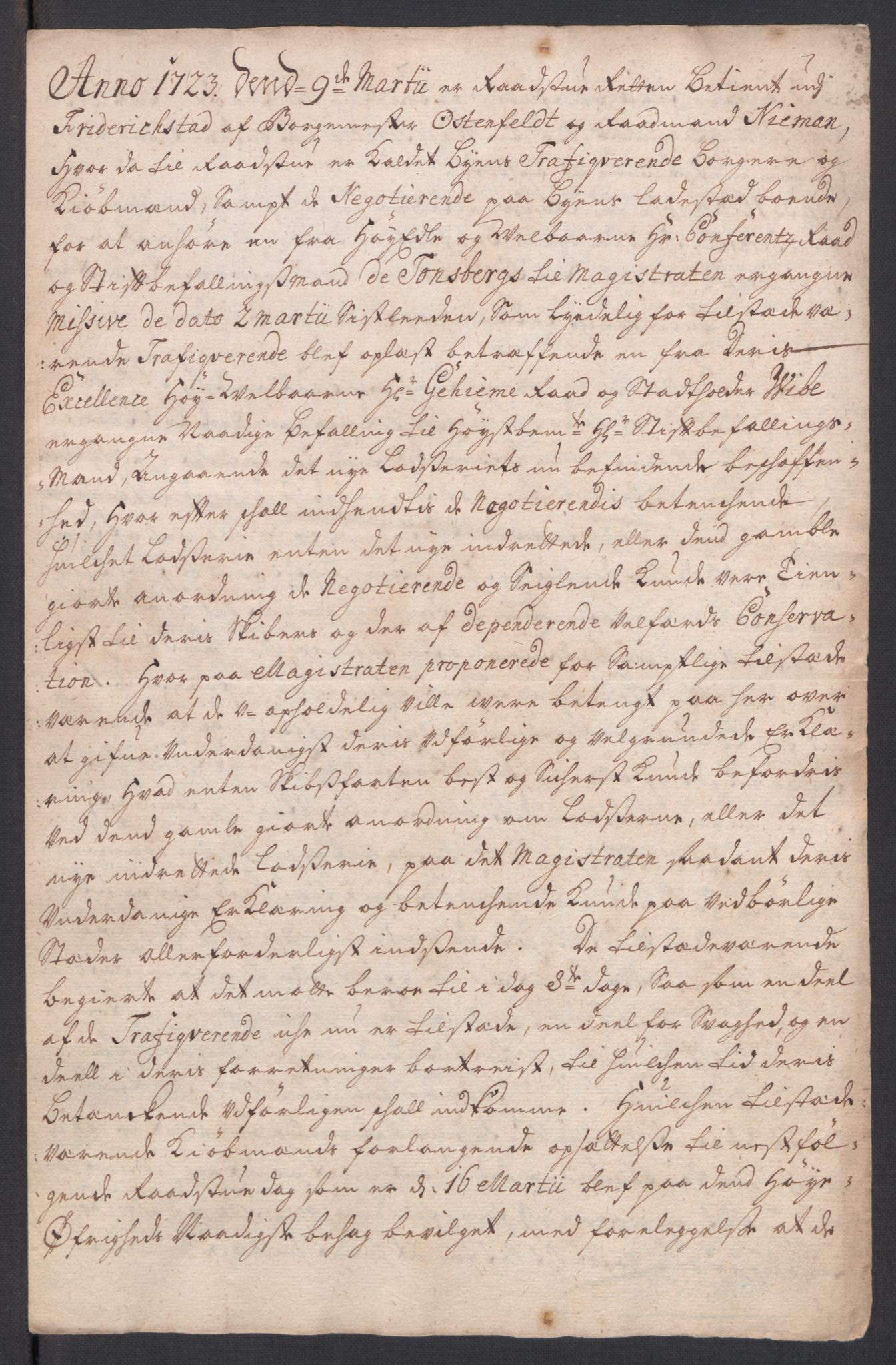 Forskjellige samlinger, Uplasserte saker i Eldre avdeling, AV/RA-EA-4033/F/L0005: Losvesenet., 1723-1807, p. 27