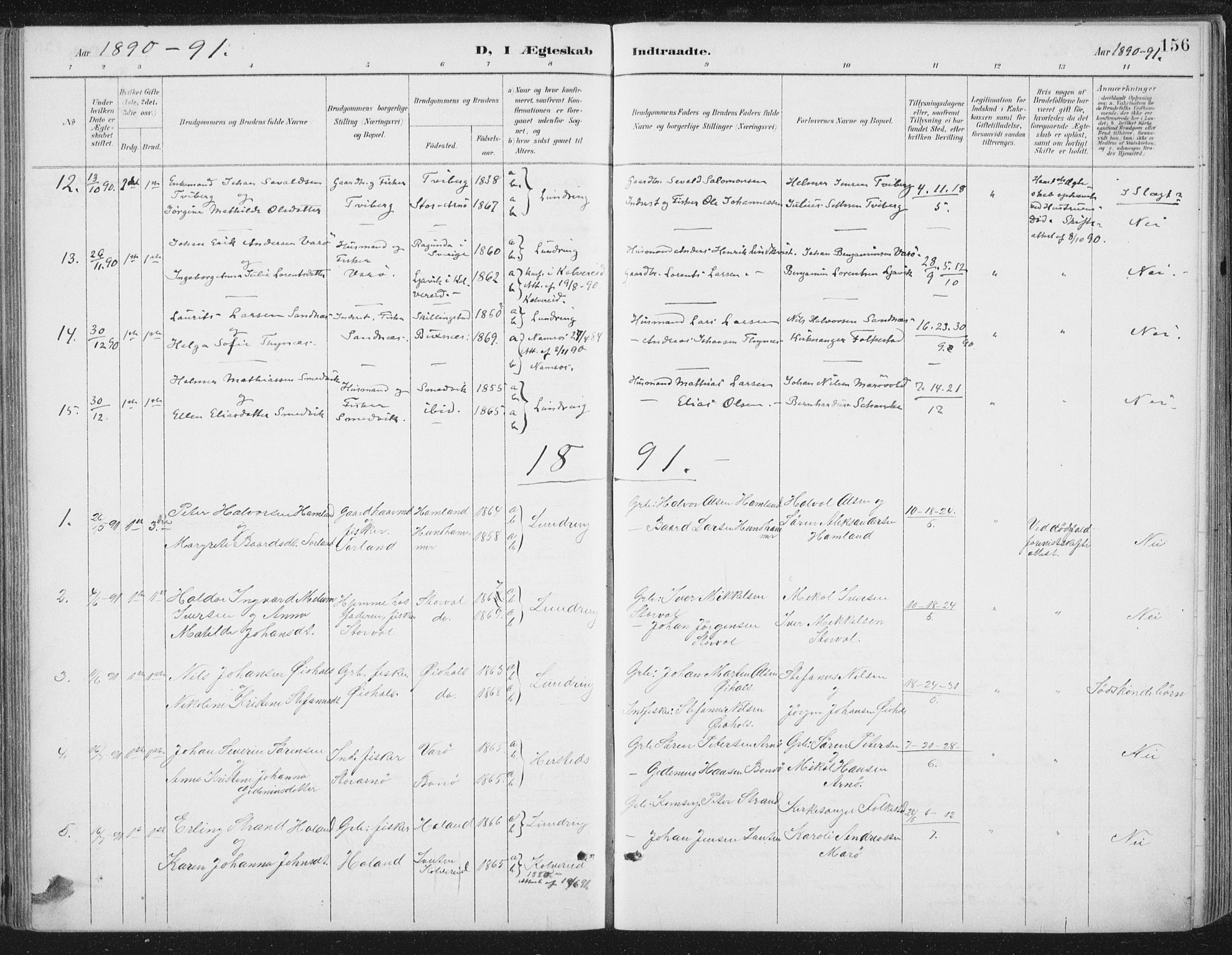 Ministerialprotokoller, klokkerbøker og fødselsregistre - Nord-Trøndelag, SAT/A-1458/784/L0673: Parish register (official) no. 784A08, 1888-1899, p. 156