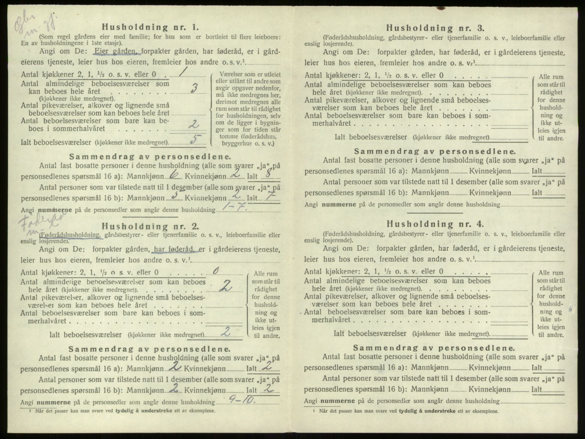 SAB, 1920 census for Stryn, 1920, p. 481