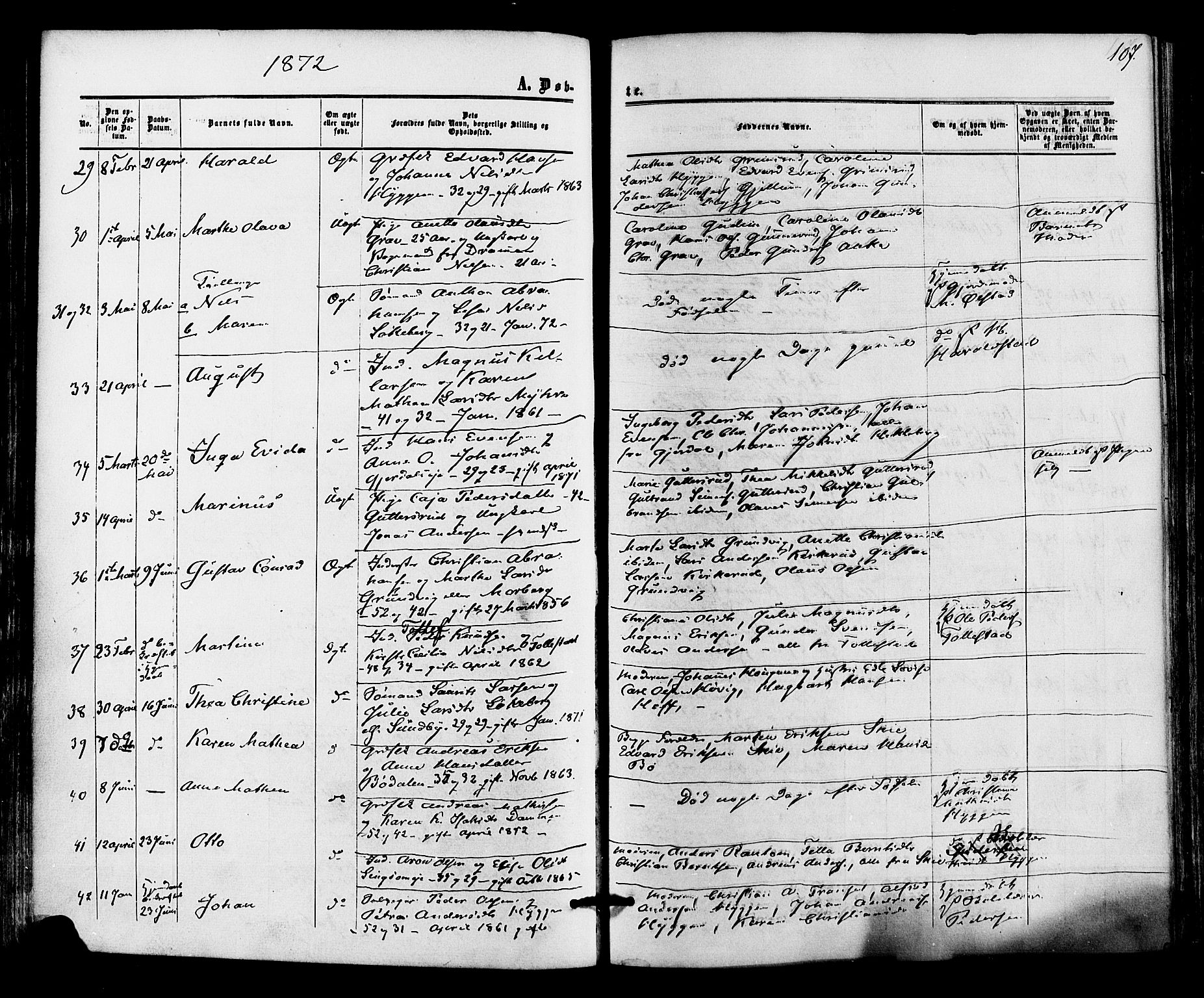 Røyken kirkebøker, SAKO/A-241/F/Fa/L0006: Parish register (official) no. 6, 1857-1875, p. 107