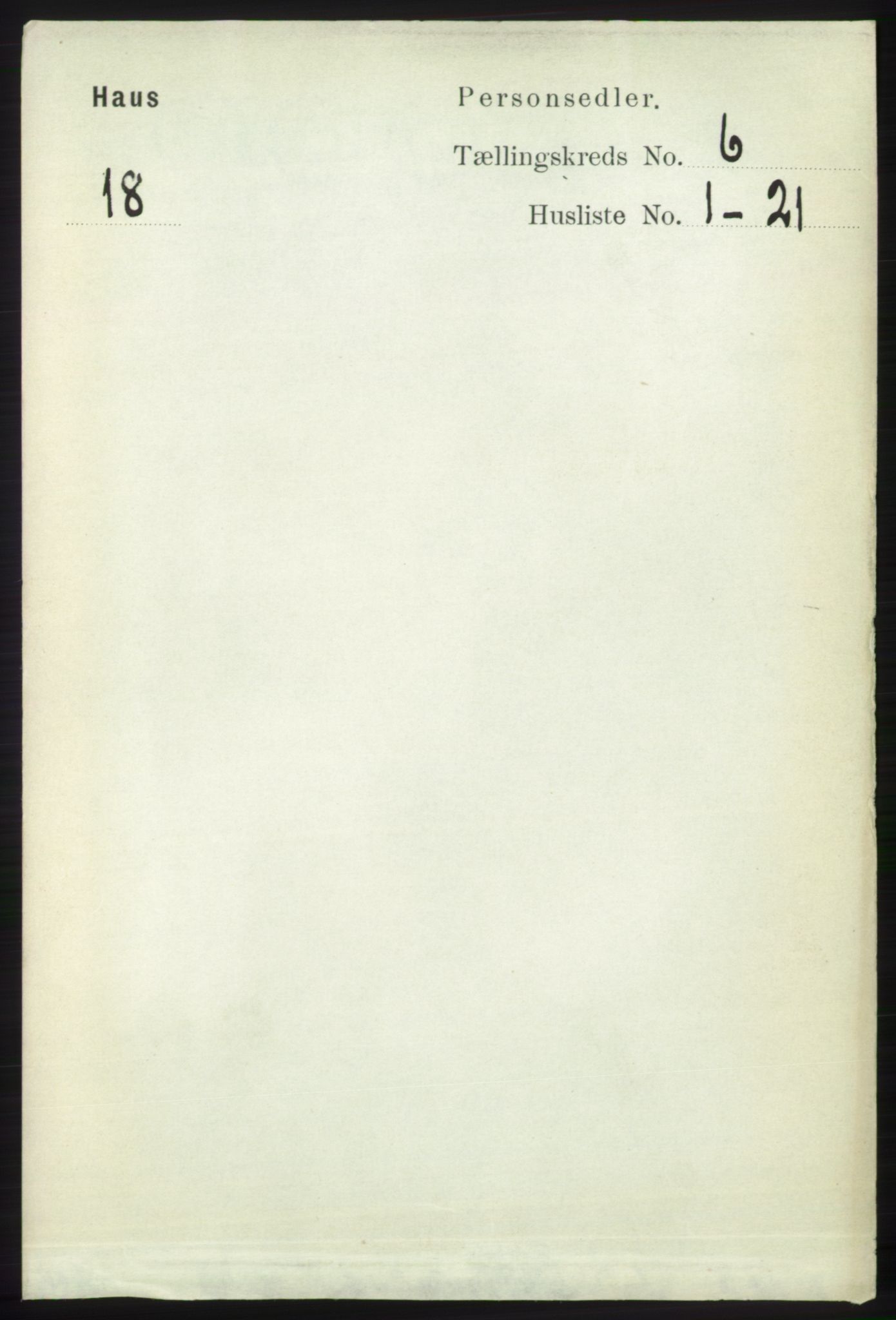 RA, 1891 census for 1250 Haus, 1891, p. 2311