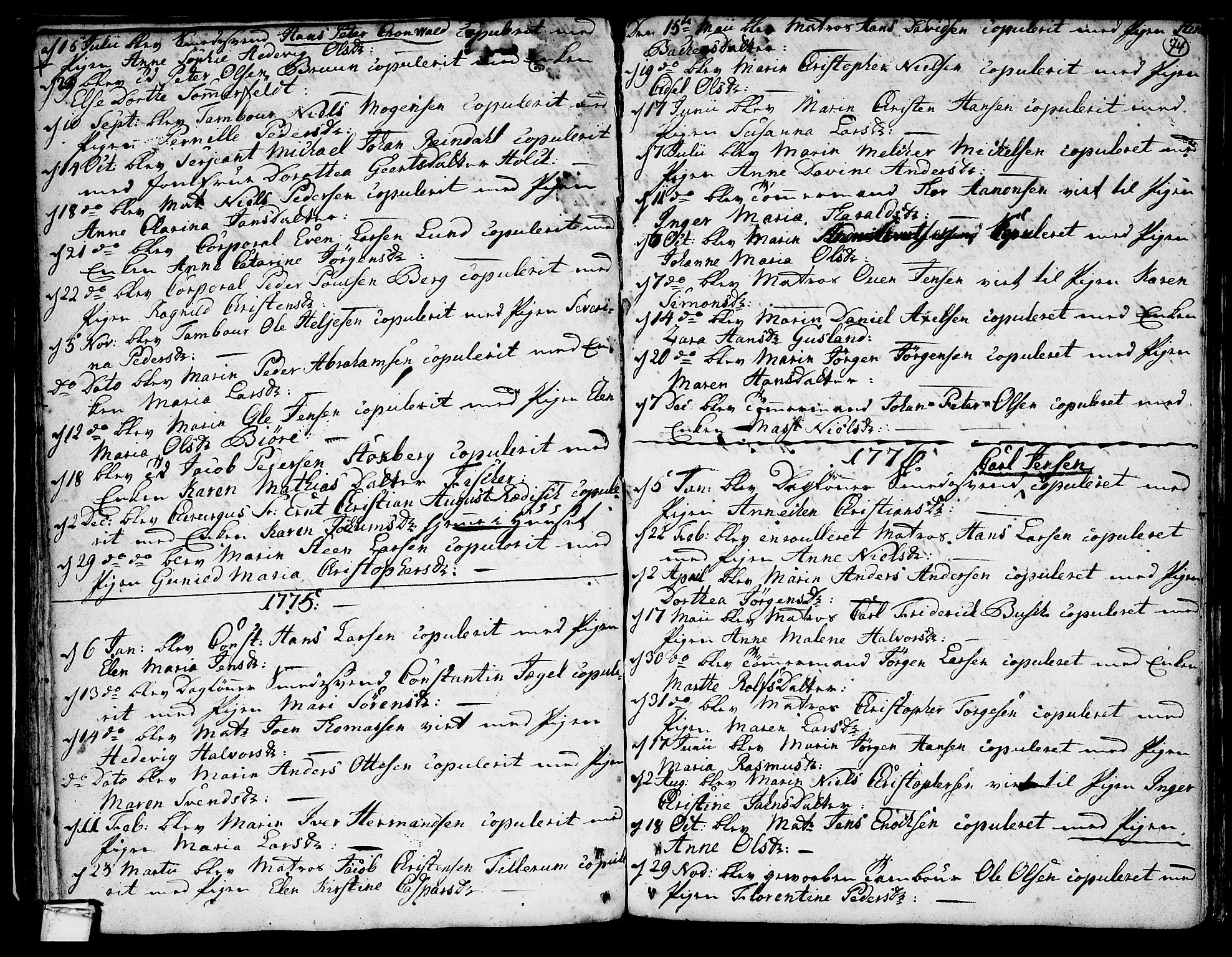 Stavern kirkebøker, AV/SAKO-A-318/F/Fa/L0001: Parish register (official) no. 1, 1756-1782, p. 74