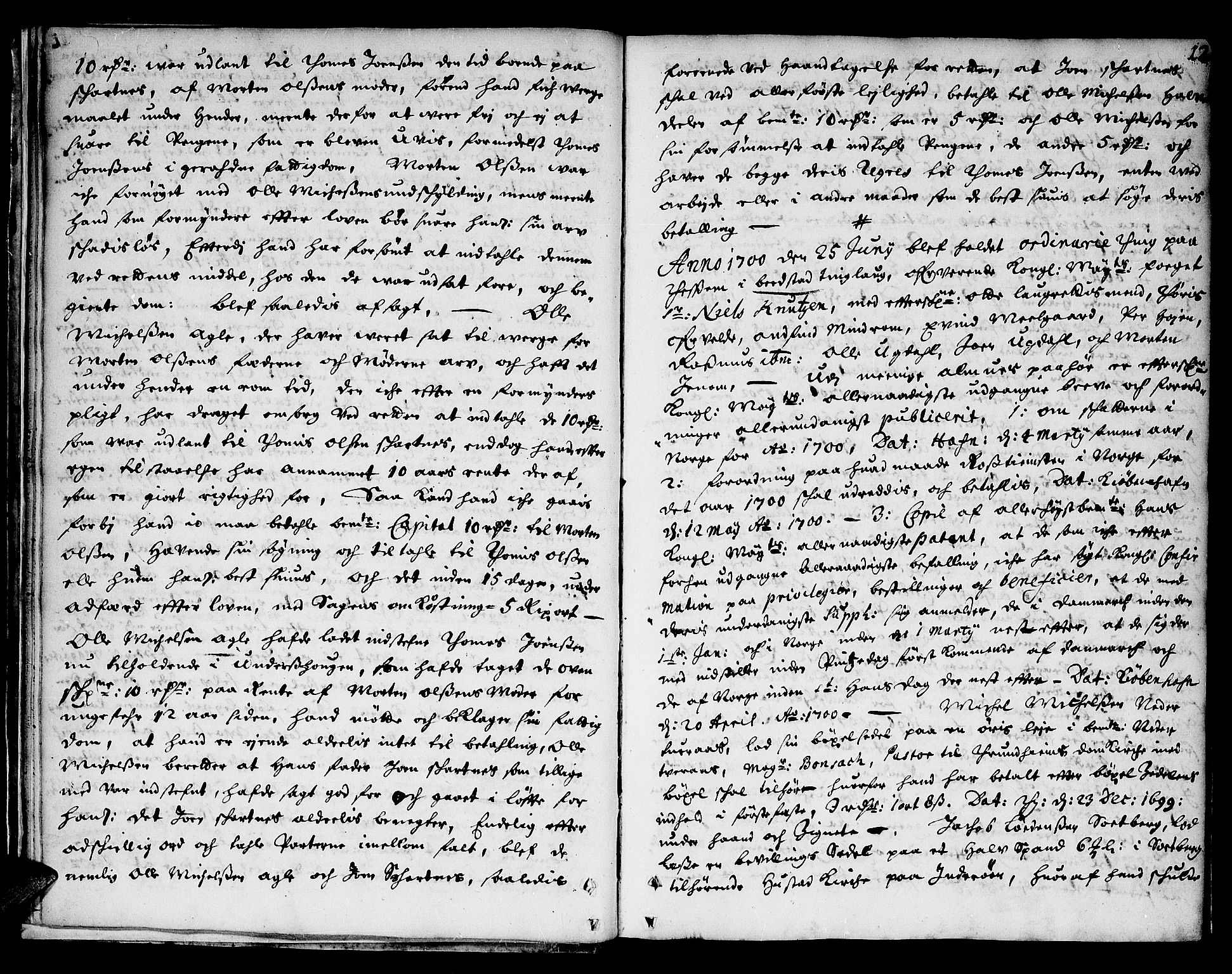 Inderøy sorenskriveri, AV/SAT-A-4147/1/1/1A/L0004: Tingbok, 1700-1703, p. 11b-12a