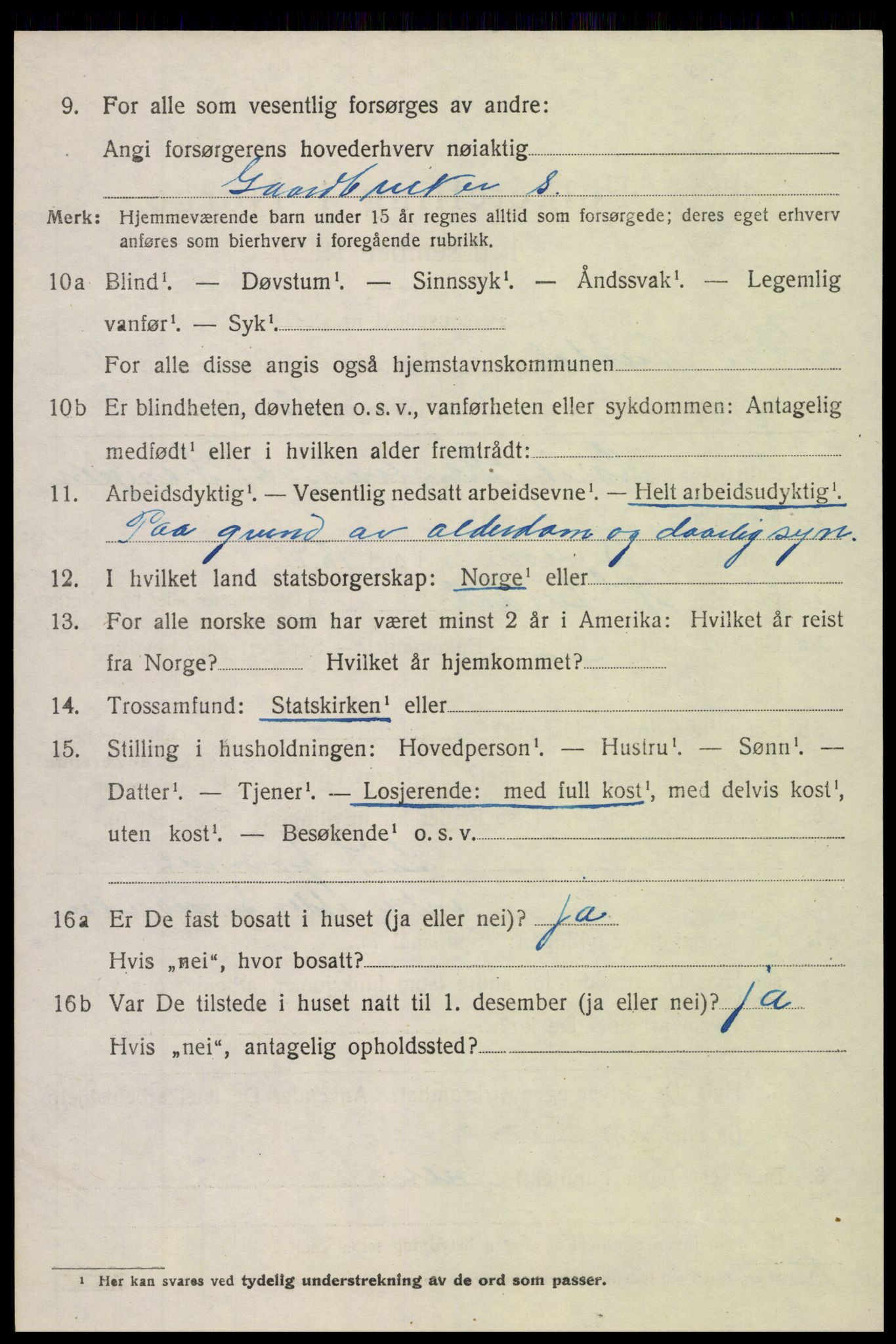 SAH, 1920 census for Nord-Aurdal, 1920, p. 3135