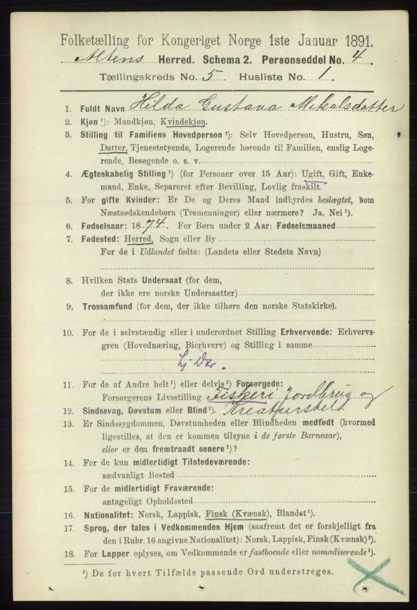 RA, 1891 census for 2012 Alta, 1891, p. 1652