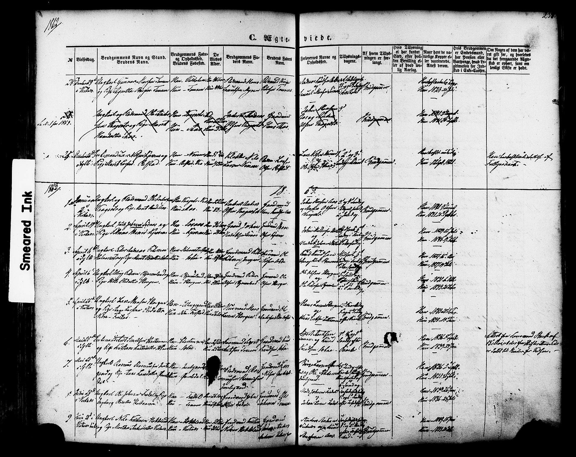 Ministerialprotokoller, klokkerbøker og fødselsregistre - Møre og Romsdal, SAT/A-1454/539/L0529: Parish register (official) no. 539A02, 1848-1872, p. 237